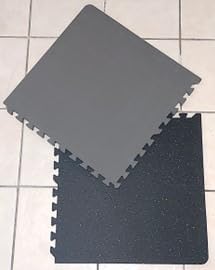HAPBEAR 0.56'' Thick 12 Pcs 48 Sq Ft Exercise Equipment Mats - High-Density Rubber Top EVA Foam Interlocking Mats, 24x24in Tiles, Heavy-Duty Treadmill Mat for Hardwood Floors, Home Gym Mat customer photo 1