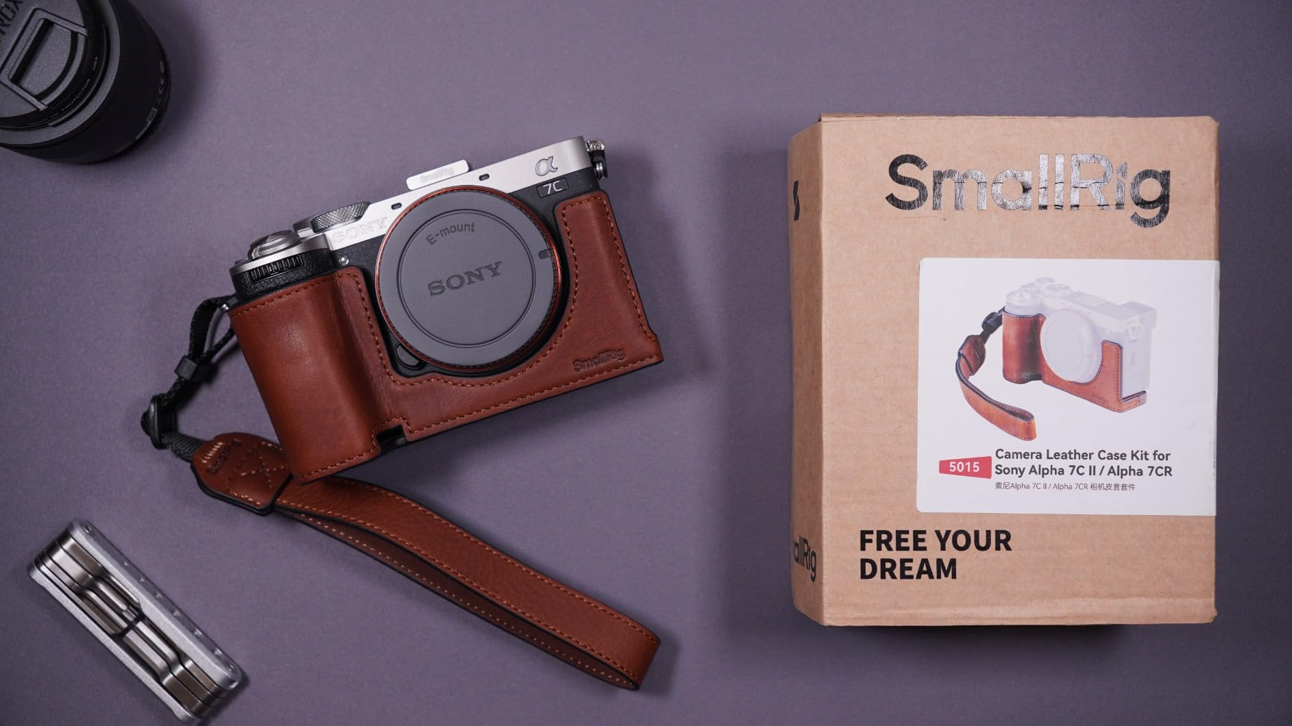 SmallRig A7C II / A7CR Camera Leather Case Kit for Sony Alpha 7C II/Alpha 7CR, Retro Style Leather Camera Half Case with Wrist Strap, Aluminum Alloy Frame, for Tripods/Handheld Shooting - 5015 customer photo 2
