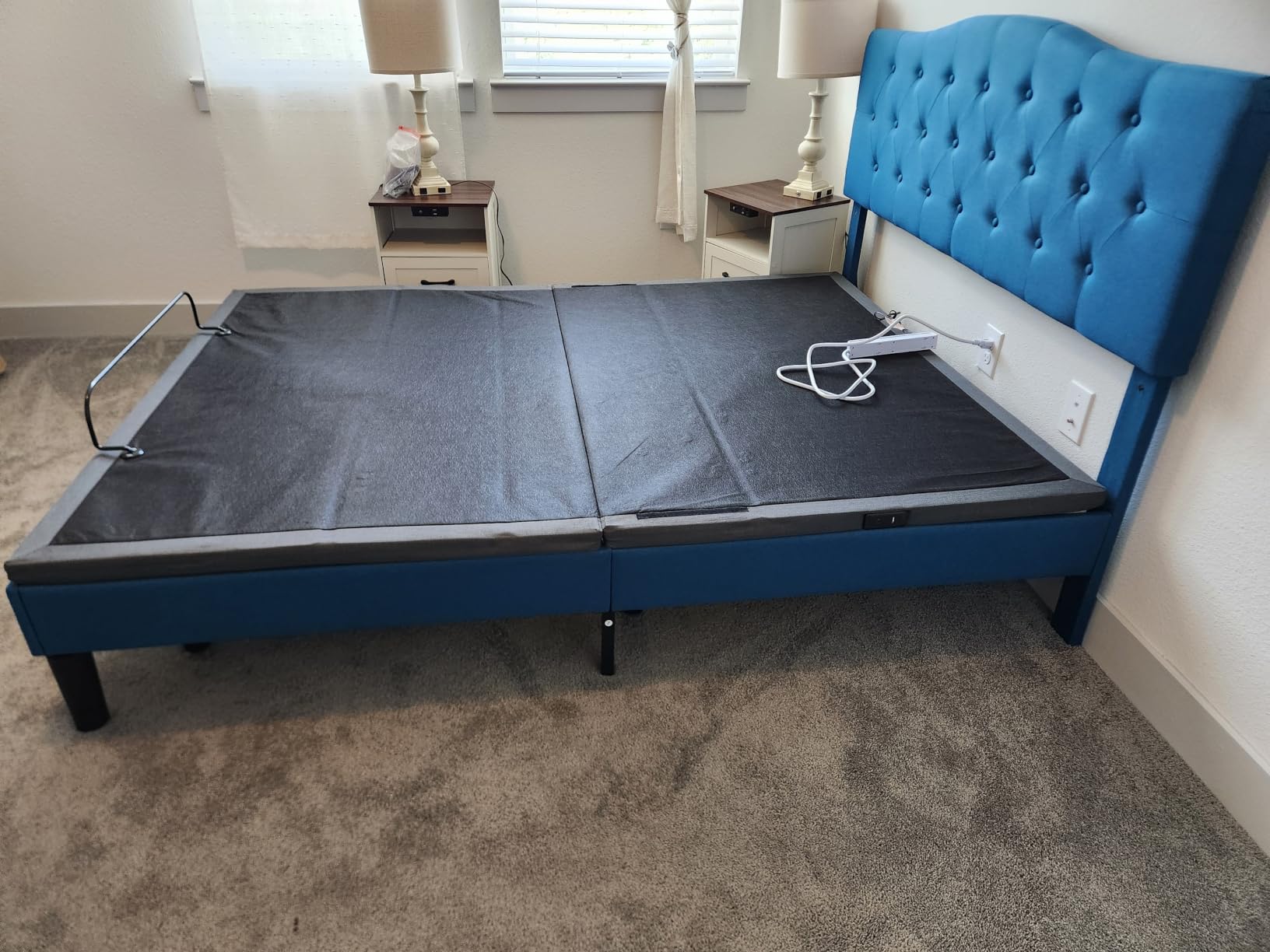 Amada Split King Adjustable Bed Frame with Massage and Zero Gravity | Head and foot incline for reading and TV, independent control for couples, dual-side USB charging, under-bed nightlight customer photo 1