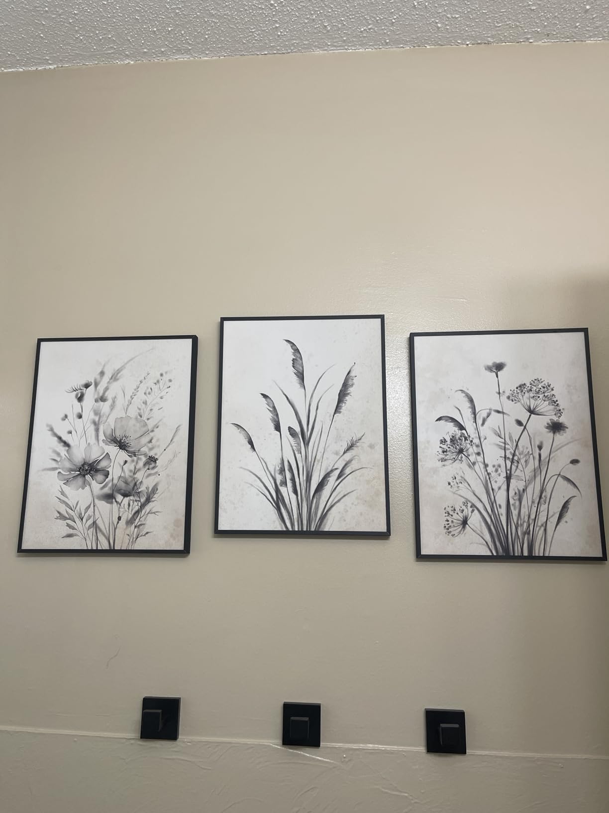 Framed Vintage Botanical Floral Wall Art for Bedroom, 4 Piece 11x14 In | Farmhouse wall decor, Flower pictures, Rustic retro paintings, Ready to hang canvas prints, Kitchen bedroom living room decor customer photo 2