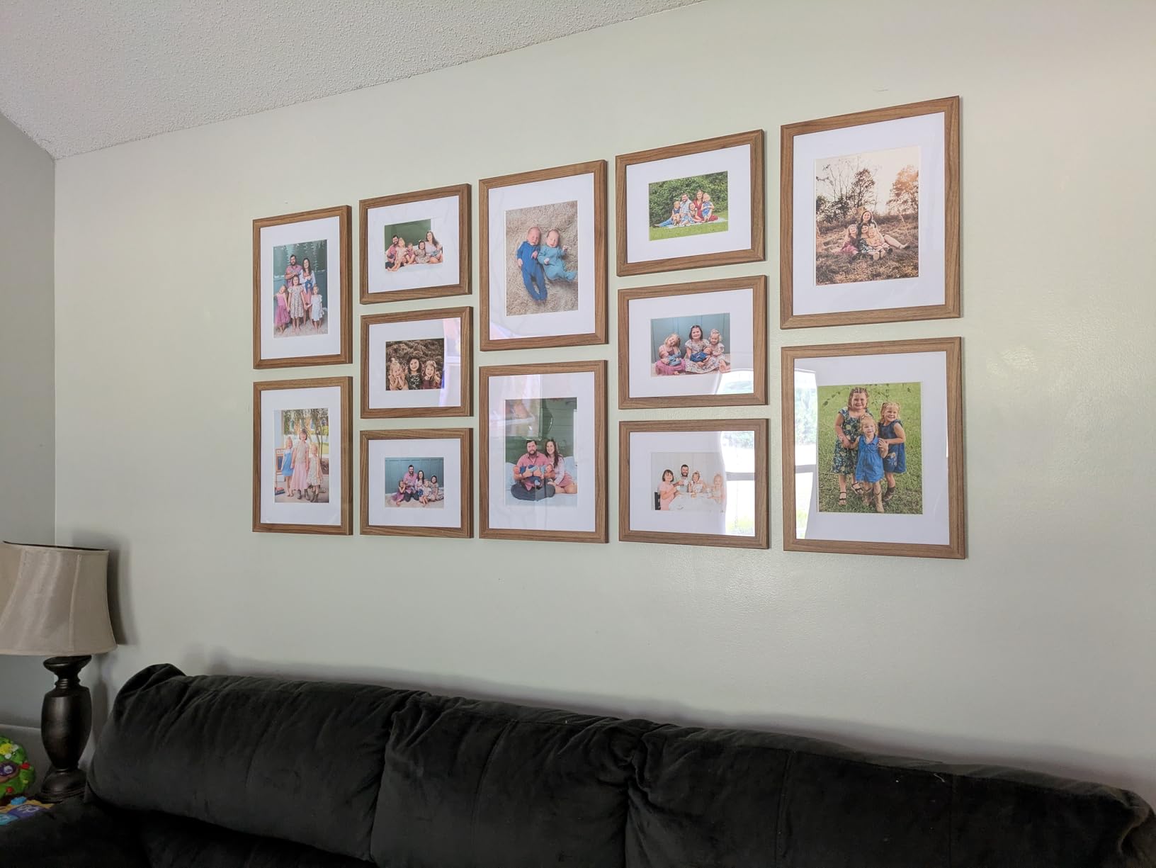 VELISTA 8 Piece Stair Picture Frame Set for Wall Collage - Stairwell Gallery Frame Set Rustic Stairway Decor customer photo 1