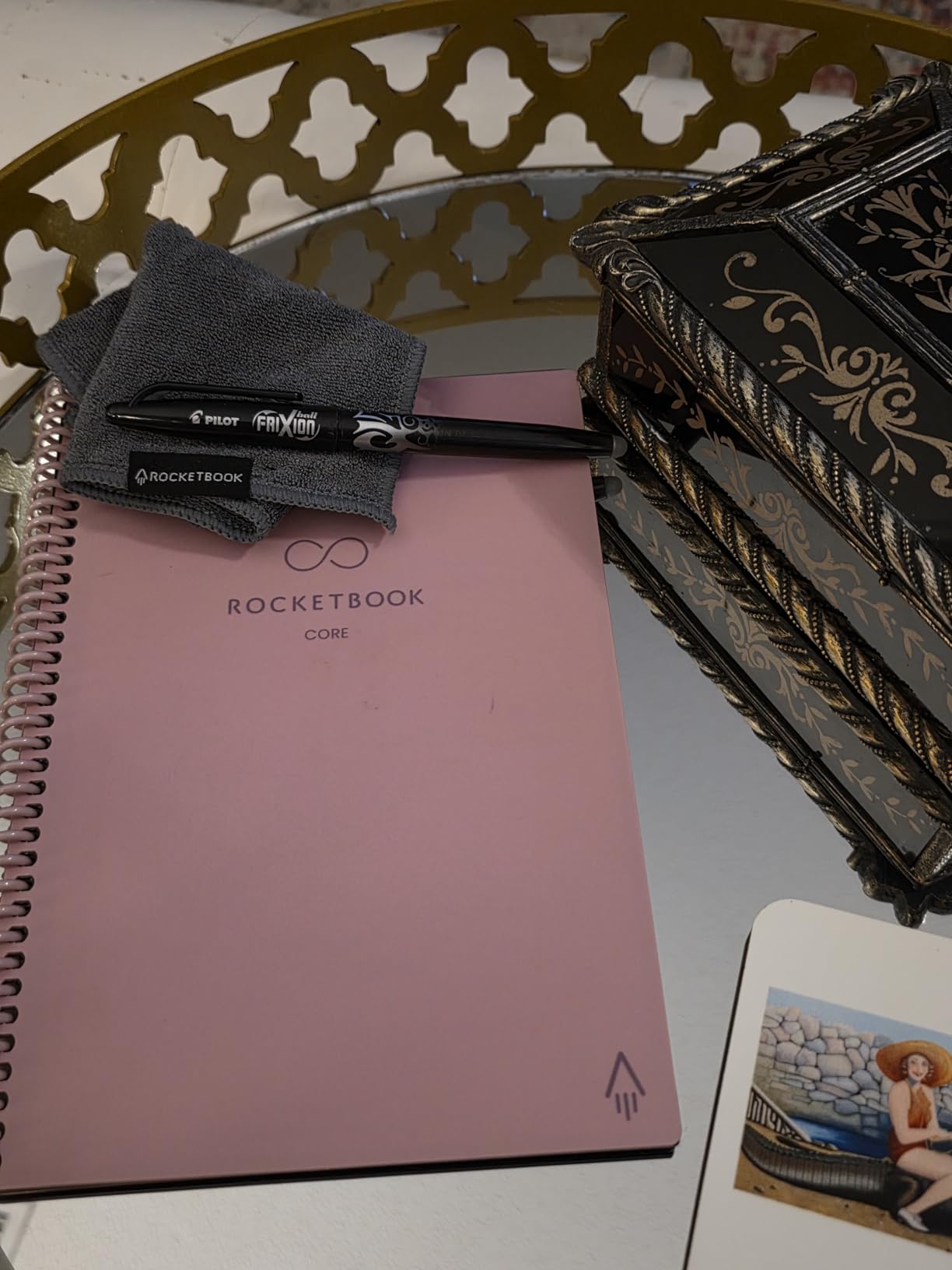 Rocketbook Core Reusable Smart Notebook, Executive Size 6x8.8, Black | Lined Pages For School Work and Creative Projects, Includes Pen and Towel customer photo 2