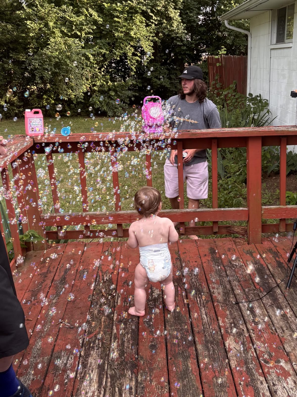 Belemar Upgraded Bubble Machine Outdoor Toys for Kids & Wedding Party | Auto Rotation,Type-C Rechargeable,Remote Control,RGB Lights customer photo 1