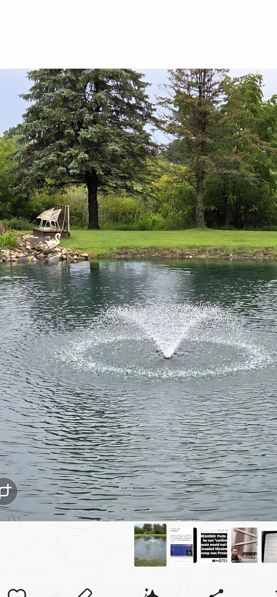 Poafamx Pond Fountain Aerator 5000GPH Floating Fountain Pump for Large Pond | 33FT Power Cord Pond Aerator with Mooring Kit and Outlet Timer 110V customer photo 2