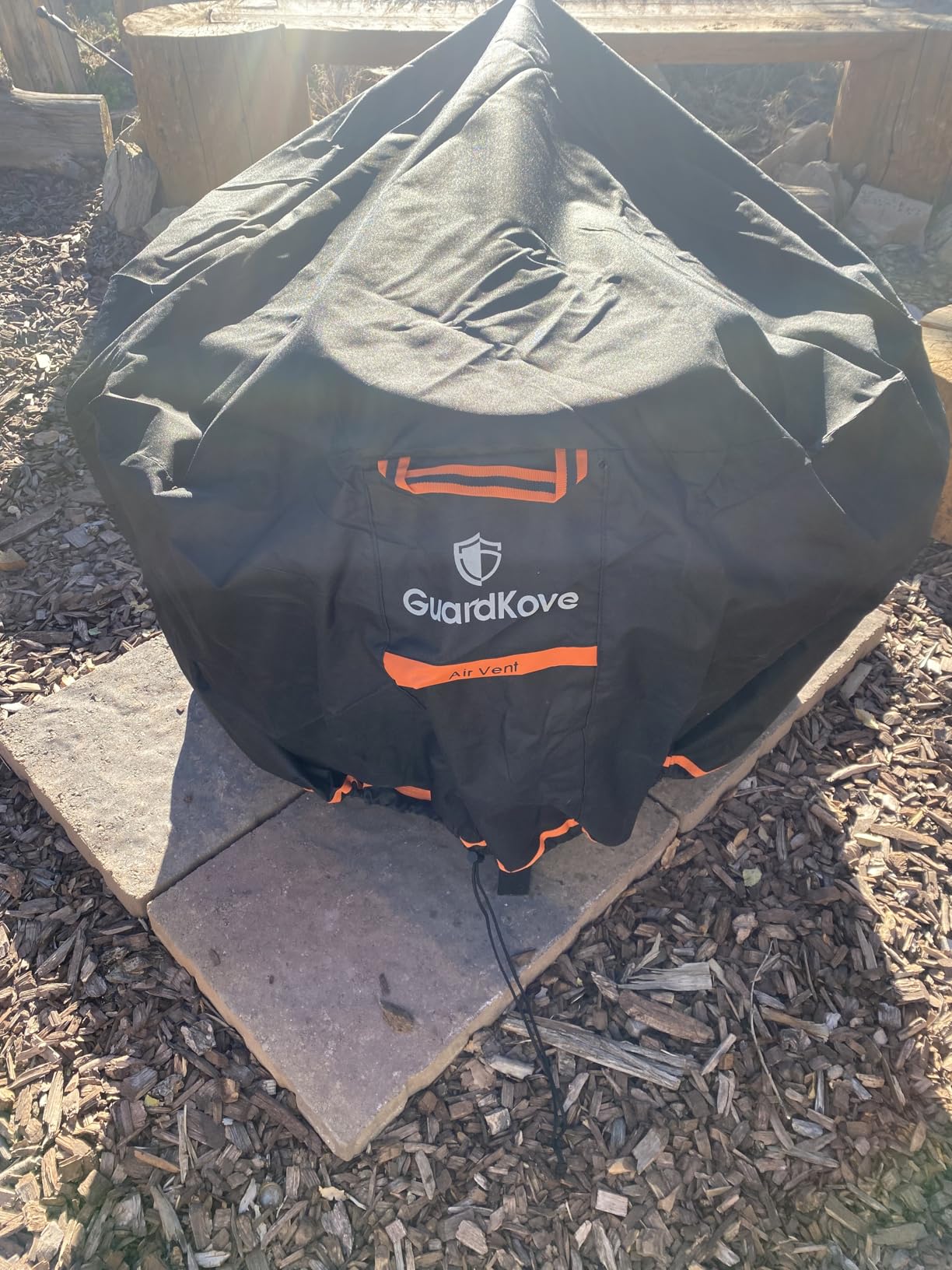 [Upgraded 1000D Heavy Duty Fabric] 48 inch Fire Pit Cover Round | for 46