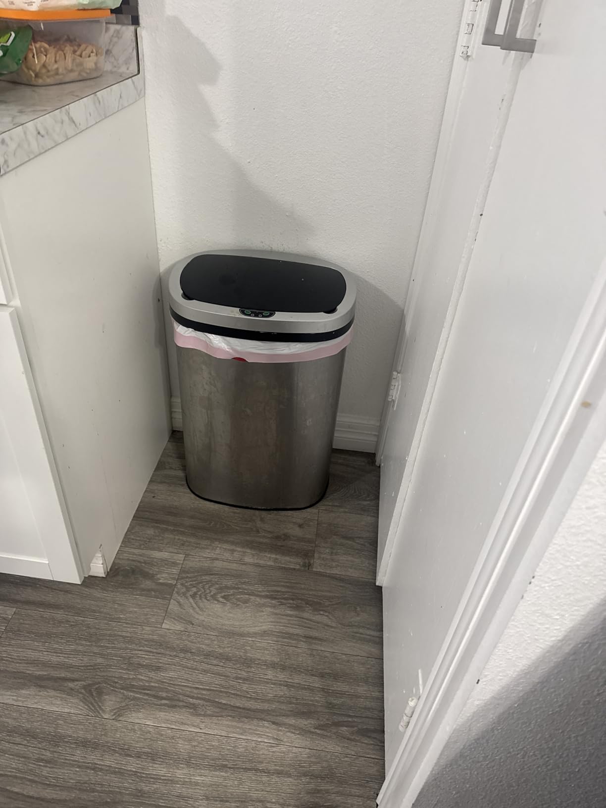 Kitchen Trash Can 13 Gallon Touchless Trash Bin with Lid, Stainless Steel | Automatic Motion Sensor Bathroom 50 Liter Trash Can, Garbage Can Waterproof Garbage Bin Wastebasket for Toilet, Bedroom customer photo 1