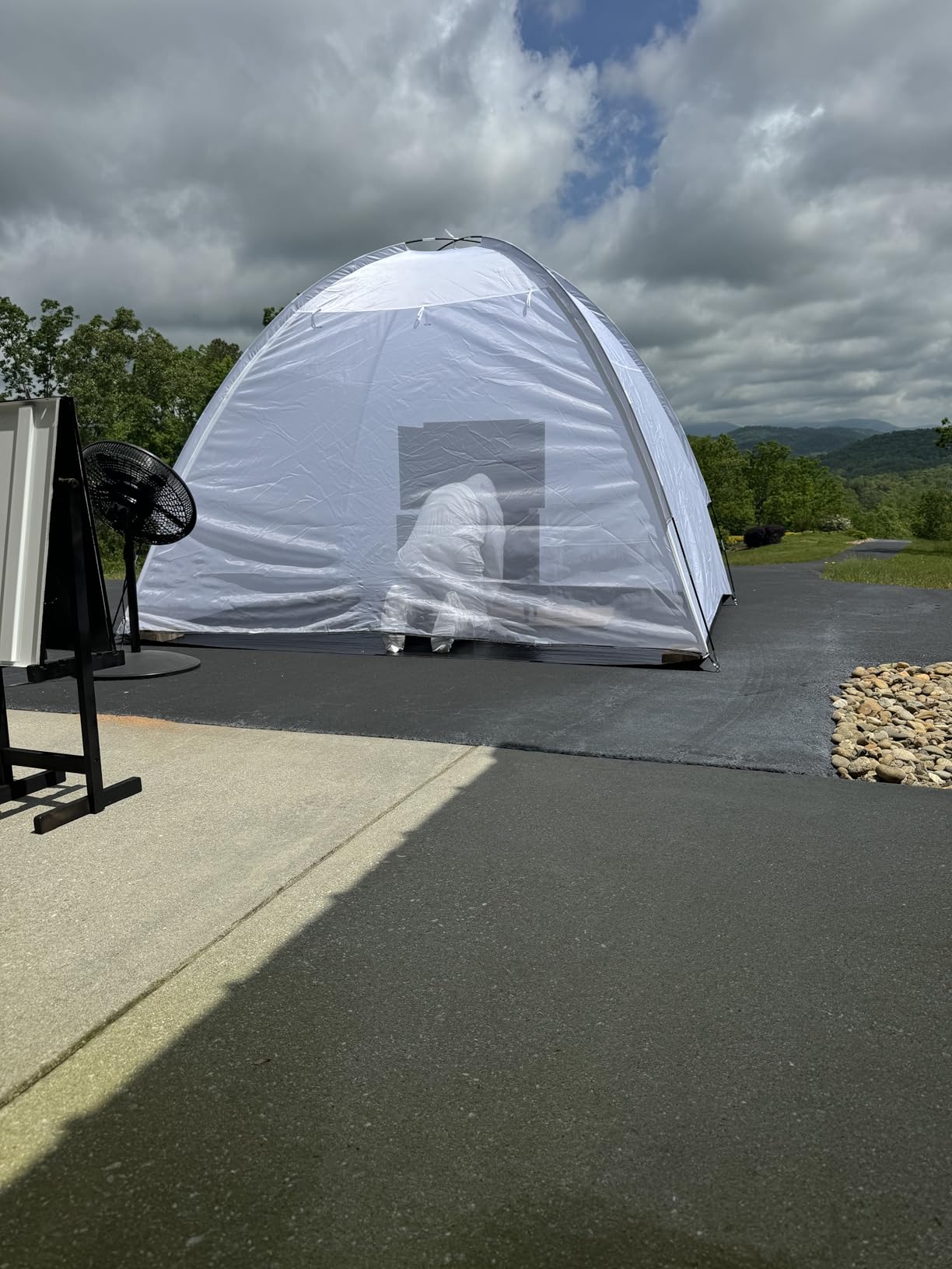 Portable Paint Booth Tent - 10x8x6.6ft Larger Spray Paint Tents with Built-in Floor, Mesh Screen, and Ground Stake, Spray Booths Painting Tent Station for Furniture DIY Hobby Tool, Spray Paint Shelter customer photo 1
