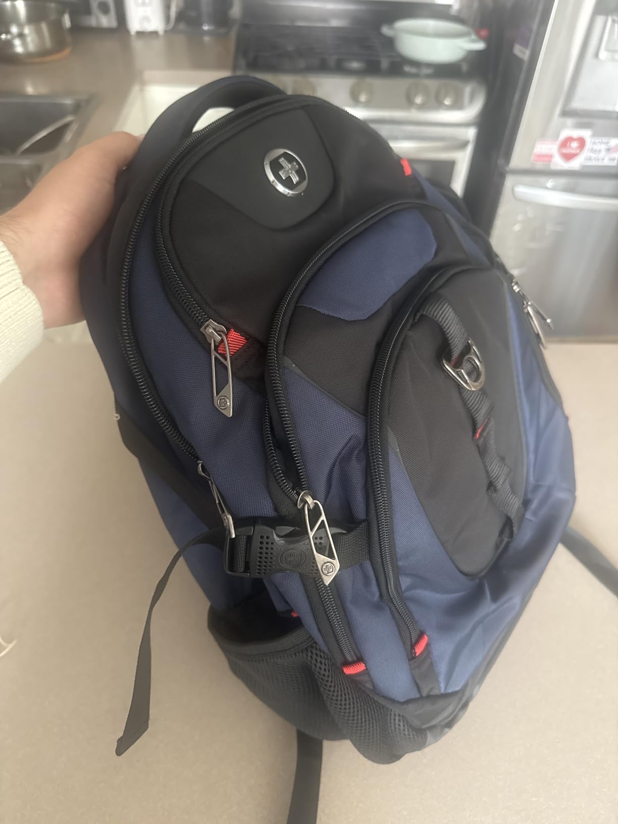 Swissdigital Design Laptop Backpack with USB Charging Port, Travel Backpack Fits 15.6 inches Computer, 31L College School Backpack for Women, Light Purple/Black | SD803-85 customer photo 2