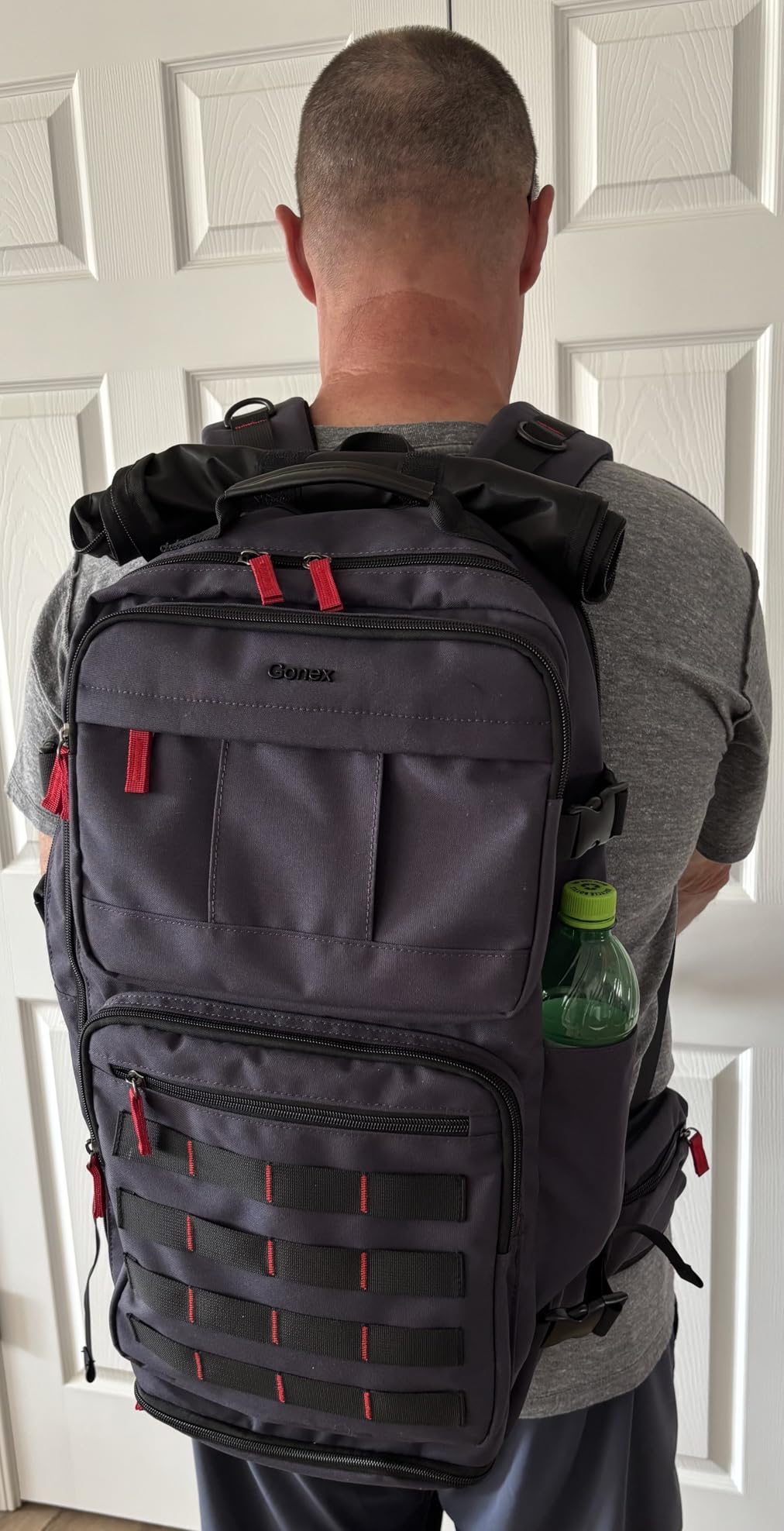 Gonex Travel Backpack, 40L Expandable Carry On, 3-in-1 Convertible | Nylon Fabric, Fits 16 inch Laptop, Expands 40L-45L, 9 Zipper Pockets, Work & Weekend Travel, Dark Blue customer photo 1