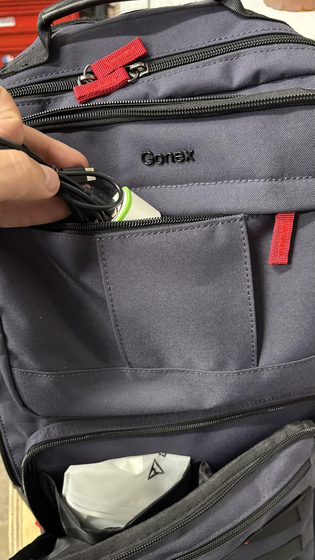 Gonex Travel Backpack, 40L Expandable Carry On, 3-in-1 Convertible | Nylon Fabric, Fits 16 inch Laptop, Expands 40L-45L, 9 Zipper Pockets, Work & Weekend Travel, Dark Blue customer photo 2