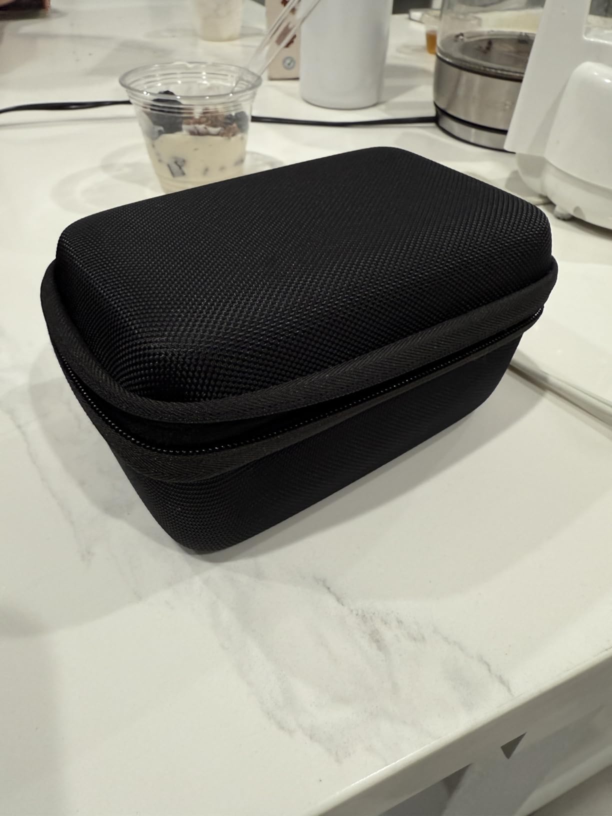 Hard Travel Case for Fujifilm X100VI/ X100V/ X100F/ X100S/ X-E5 Digital Camera, Storage Holder Travel Bag With Mesh Pocket for Batteries, SD Card, USB Cable, Black customer photo 2