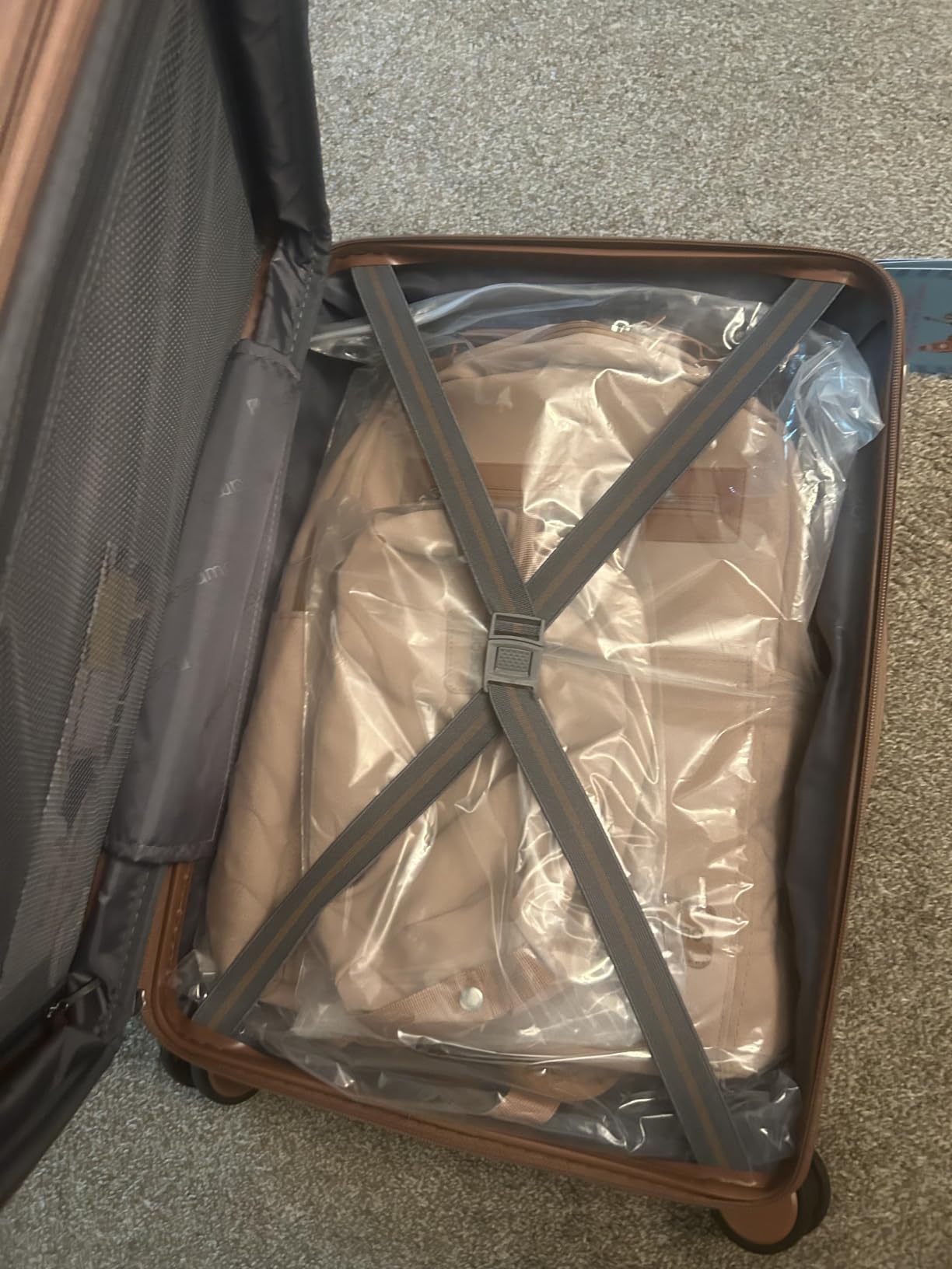 Rosamo 5 Piece Luggage Set Expandable Hardside, 20/24/28in Suitcases with Matching Travel Bags, 22x14x9 Airline Approved Carry On, TSA Lock, Spinner Wheels, ABS+PC customer photo 2