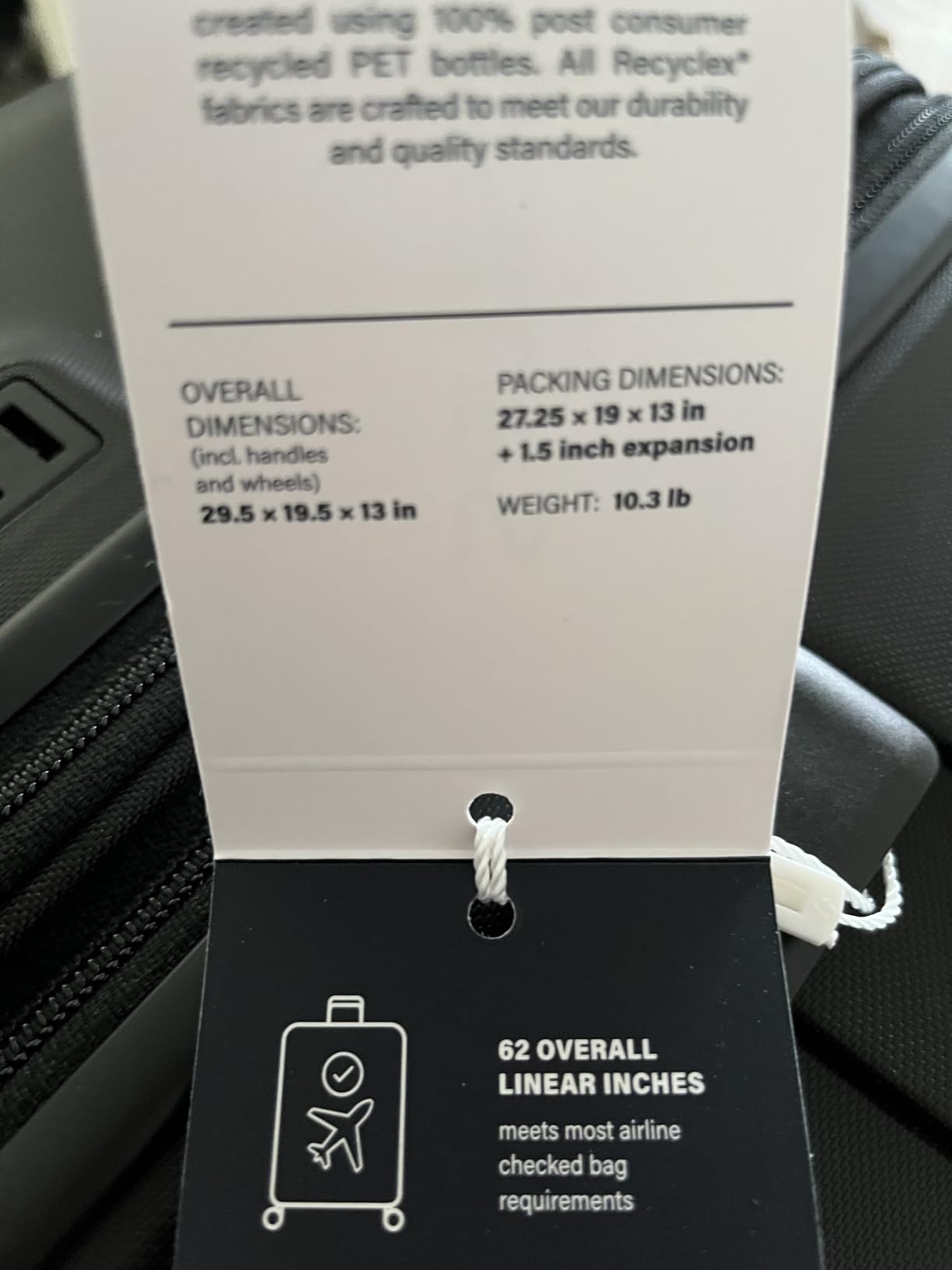 Elevation Plus - Large Hardside Luggage - Scratch Resistant Polypropylene Shell, RightHeight™ Adjustable Handle, Integrated AirTag Holder, TSA Lock, WetPak™ Compartment - Triple Black customer photo 2