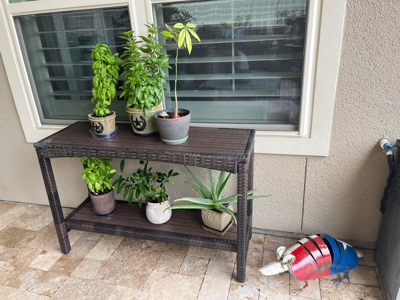 Outdoor Console Table Patio Buffet Bar Storage Organizer 45