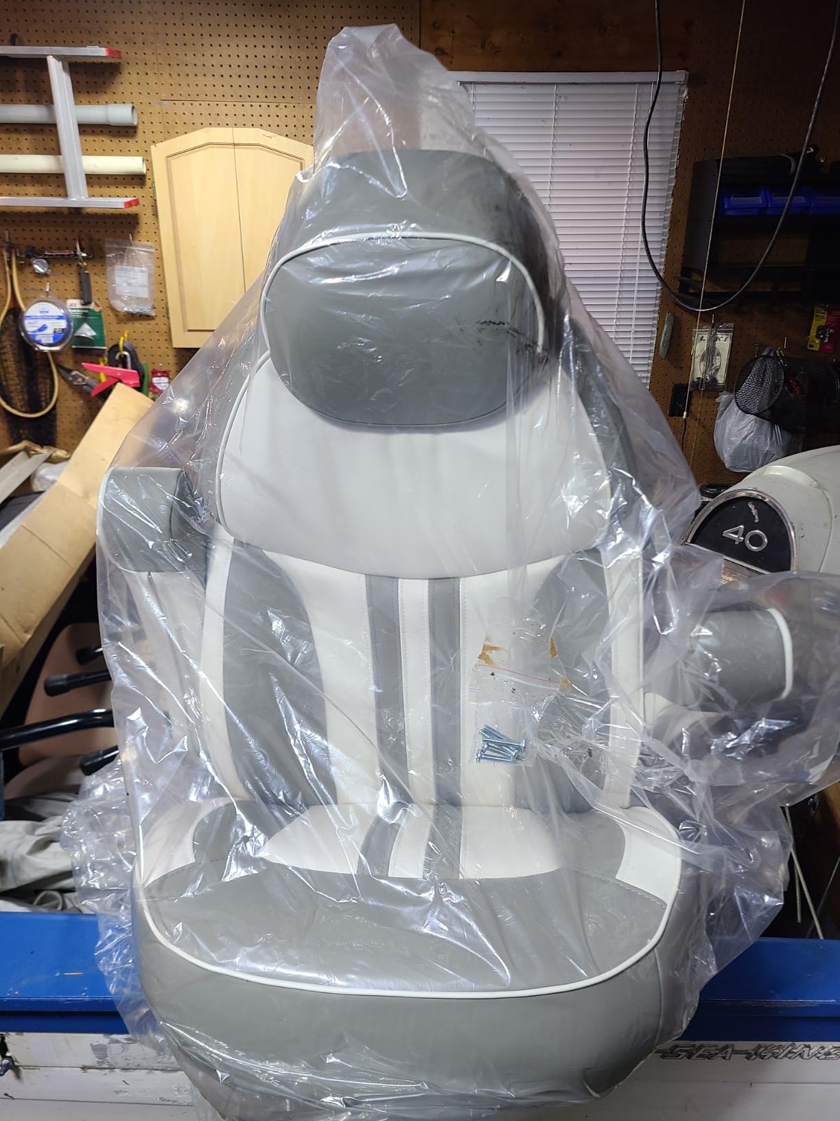 Leader Accessories Luxury Pontoon Captains Chair Yacht Bucket Boat Seat, Reclining Ergonomic Design with Adjustable Armrests customer photo 2