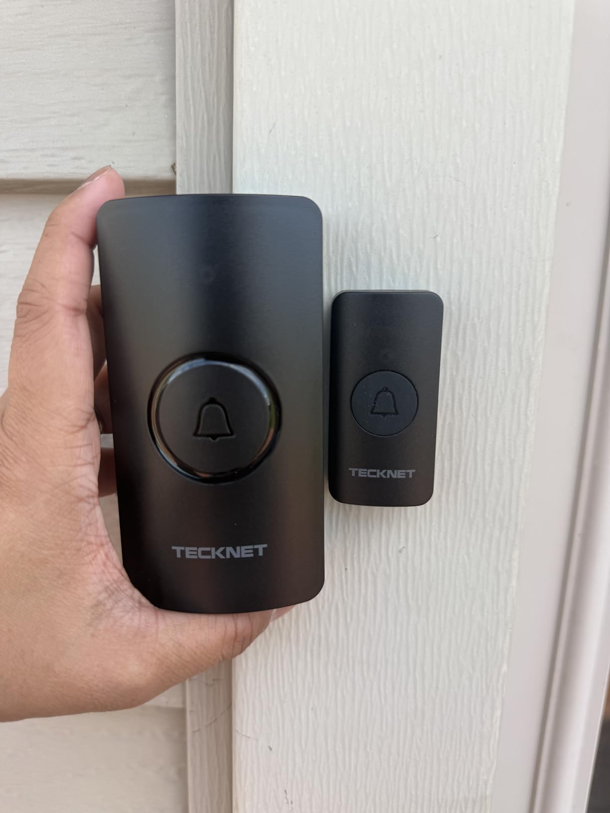 TECKNET Wireless Doorbell 1312FT, IP67 Waterproof Battery Powered Door Bell | Classroom Doorbell, 60 Chimes 5-Level Volume, 4.5-year Battery Life, Electric Doorbells No Plug-in Required for Home customer photo 1