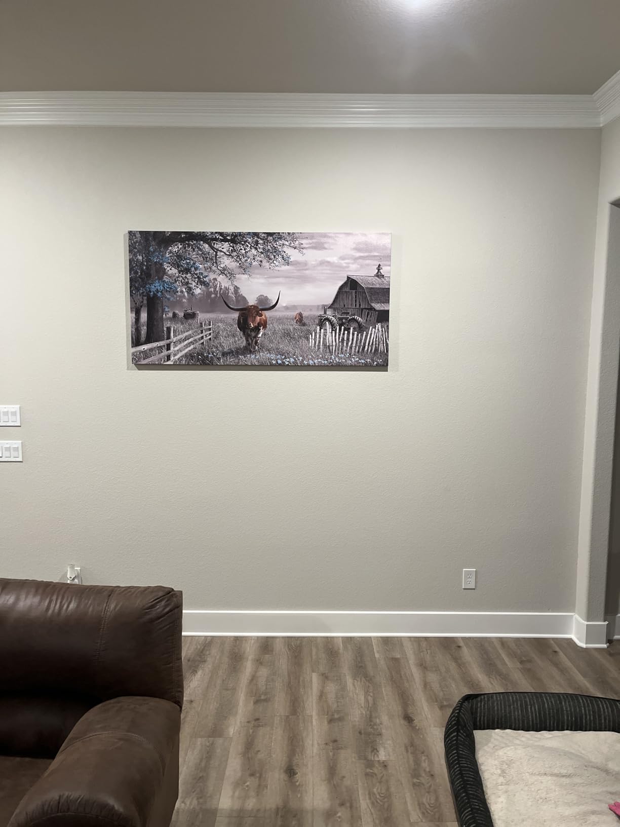 yiijeah Deer Pictures Wall Decor - Autumn Rustic Forest Cabin Painting Prints Wildlife Pictures Animal Elk Poster Canvas Wall Art Modern Hunting Decor Framed Artwork for Walls customer photo 2