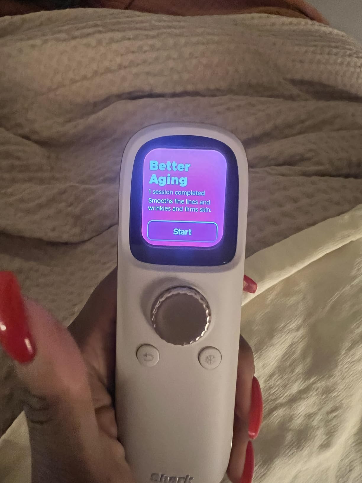 Shark CryoGlow LED Face Mask in Lilac Frost, FW312PL | #1 Skincare Facial Device in the US, Combining High-Energy LEDs, Deep Infrared & Under-Eye Cooling customer photo 2