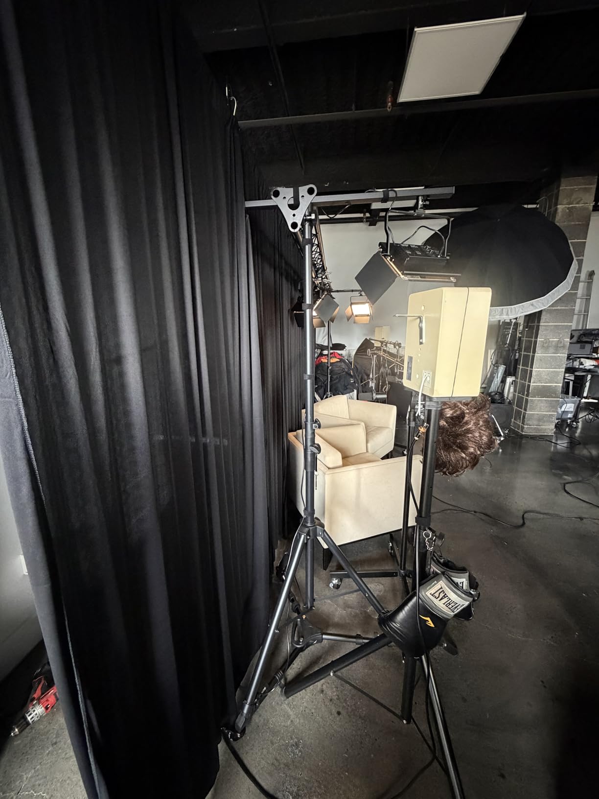 DJ Lights Stand 2 Pack, Heavy Duty DJ Stand, Portable Par Can Tripod Stage Light Stand Adjustable Height 41-95 Inch, DJ Lighting T Bar customer photo 1