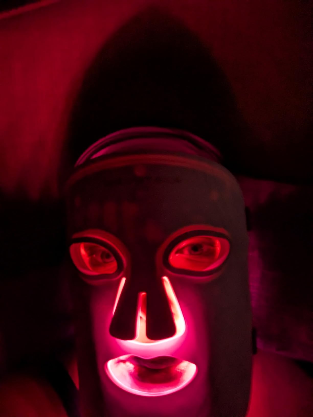 wavytalk Red Light Therapy Mask for Face, Glow Time LED Face Mask 850nm NIR | for Anti-Fine Line, Acne, Skin Rejuvenation with 456 LED Chips, 3 Modes, Gift for Women Wife Mom customer photo 2