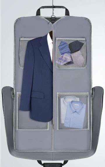 RAINSMORE Garment Bags for Travel Carry On Garment Bag for Hanging Clothes, Suit Bag for Business Trips with Shoes bag & Shoulder Strap, Waterproof Foldable Suit Luggage Bag for Men Women, Black customer photo 1