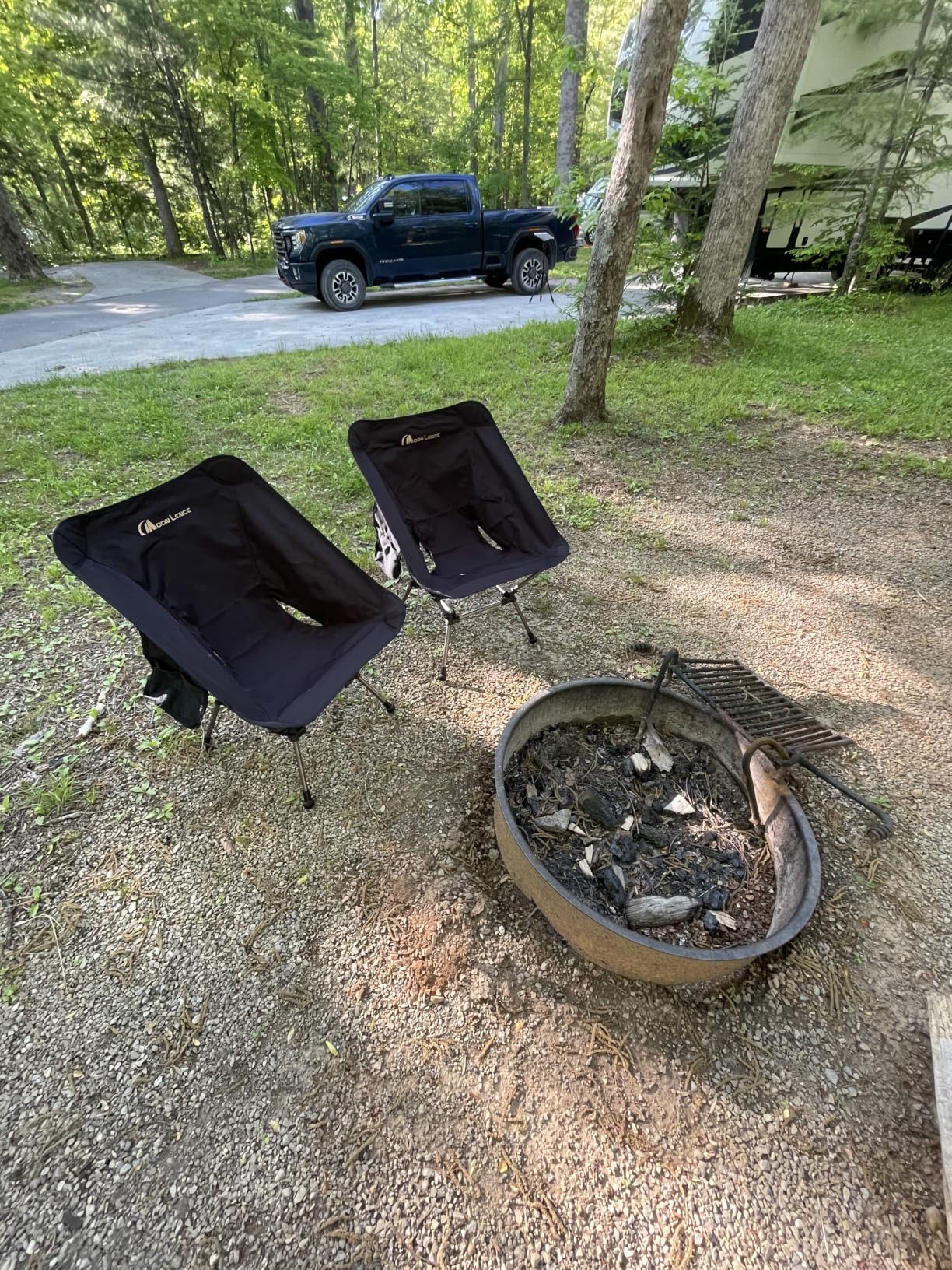 MOON LENCE Portable Camping Chair Plus, Larger & Roomier, Compact and Lightweight, Folding Chair for Backpacking Hiking Beach, Ultralight Camp Chair 330Lbs Capacity (Black) customer photo 2