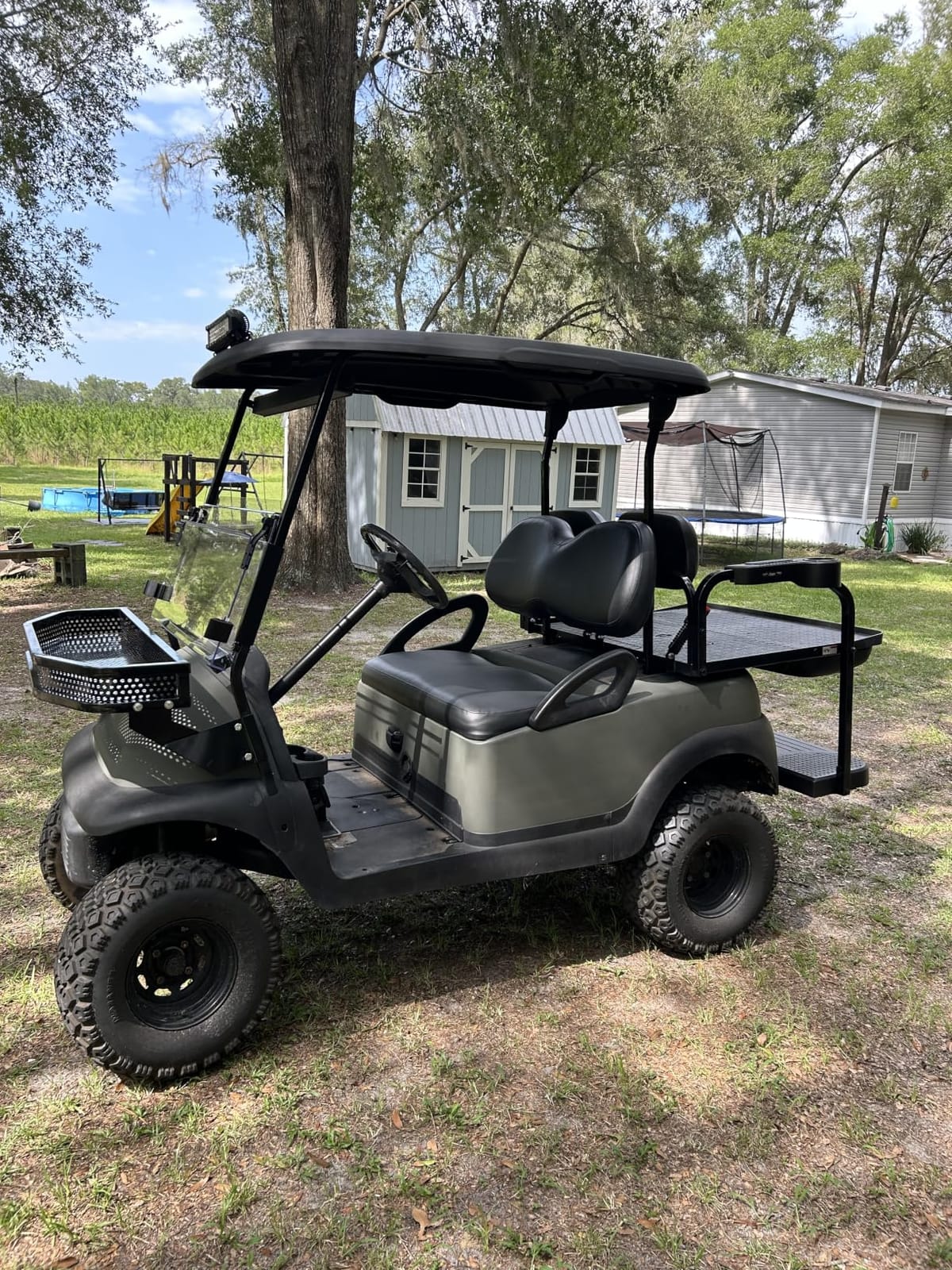 NOKINS Golf Cart Rear Flip Seat Fits Club Car Precedent Tempo Onward | Buff rear flip seat kit, 1.25 inch Square steel frame, flip cargo bed, fits Club Car Precedent Tempo Onward 2004-Up customer photo 1