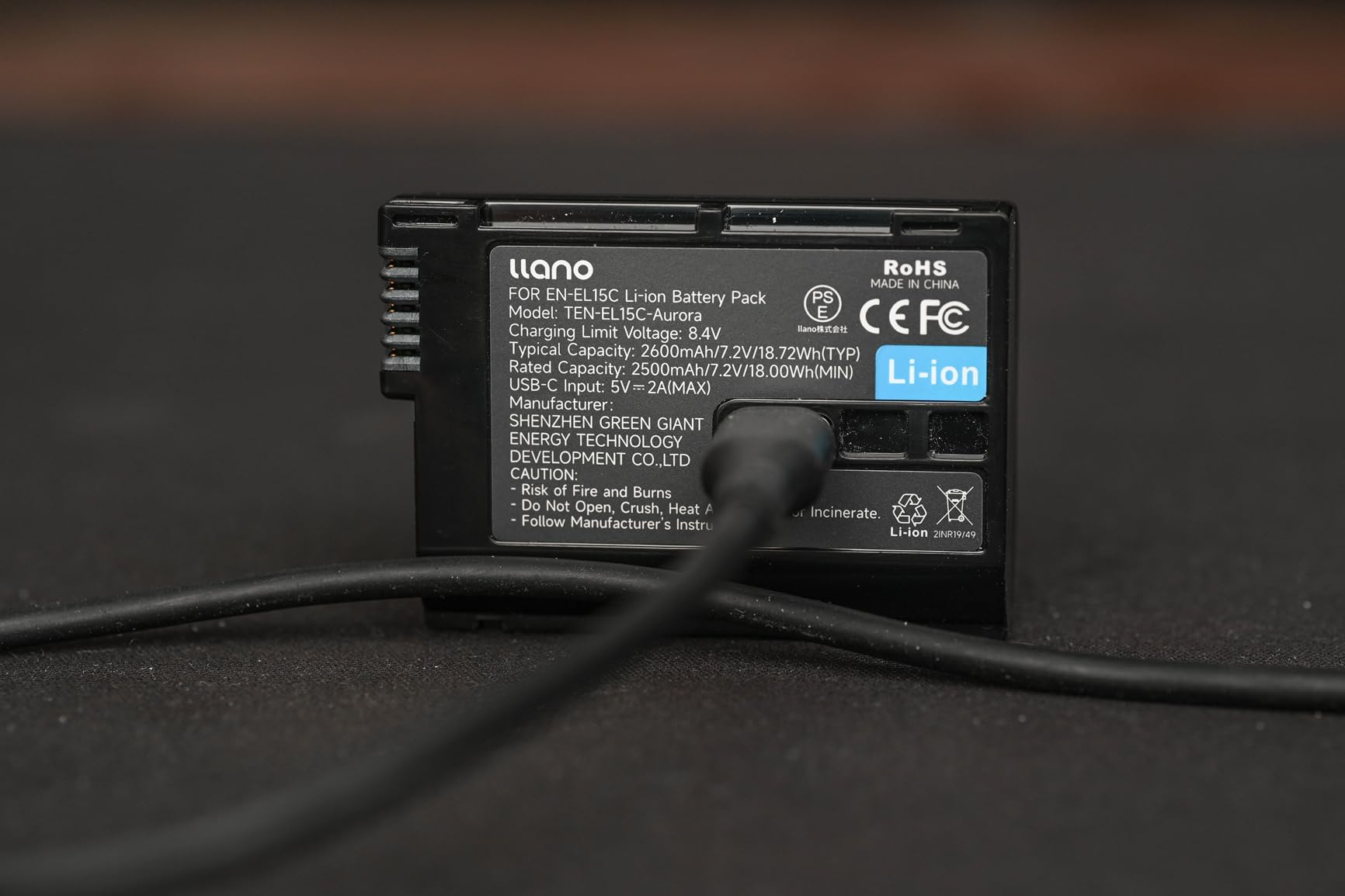 llano 2-Pack 2600mAh Aurora USB-C EN-EL15C Battery, Instant Power Display | For Nikon Z8, ZR, Zf, Z6III, D850, Z7II, Z6II, Z7, Z6, D7500, D750, Z5, D7200, D7100, D810 Cameras customer photo 2