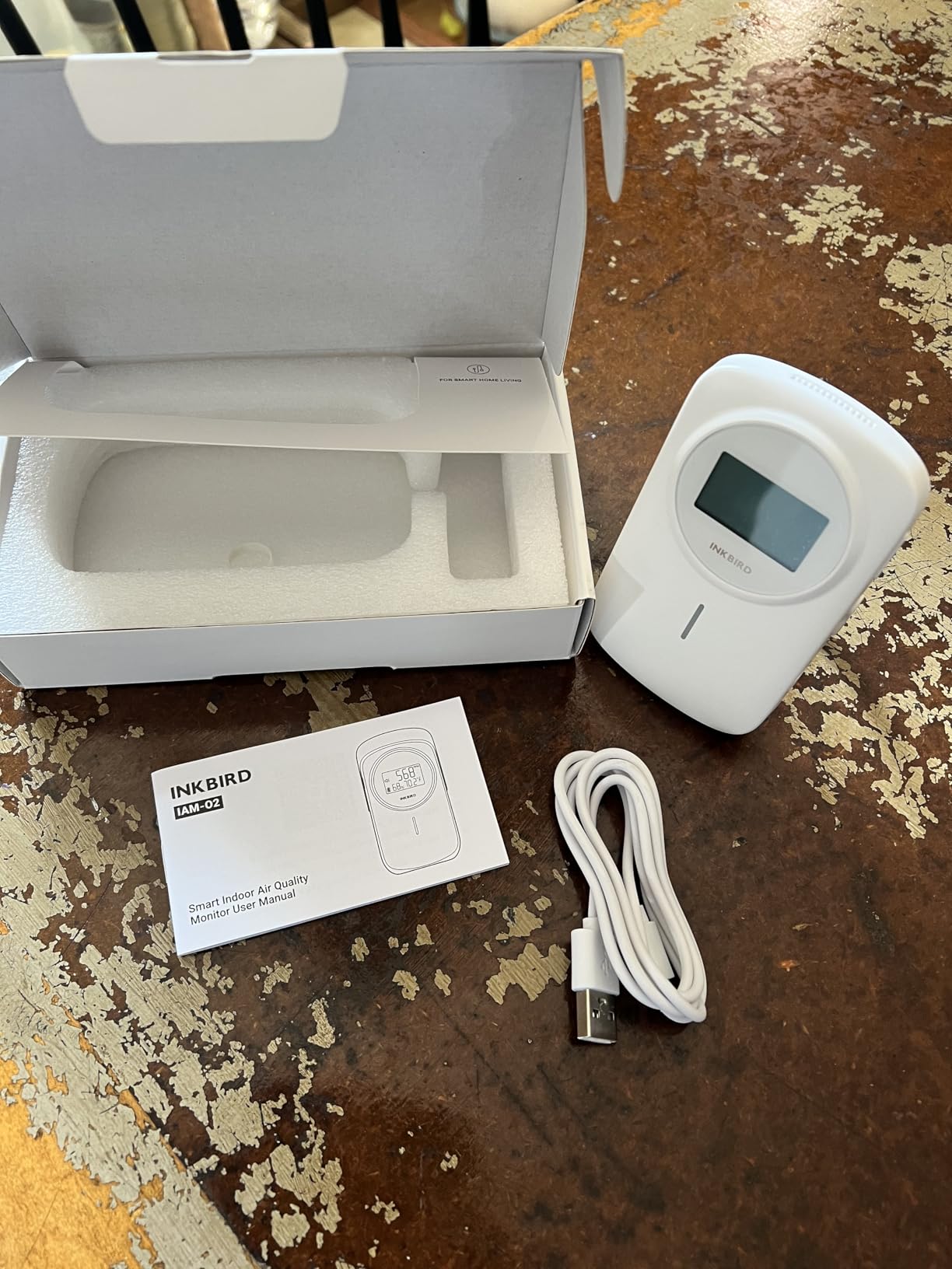 INKBIRD Indoor Air Quality Monitor NDIR CO2 Detector in Home, Room | 3 in 1 Battery Powered CO2 Monitor for Carbon Dioxide & Temperature & Humidity for Home, Office, RV, Grow Tent (IAM-O2) customer photo 2