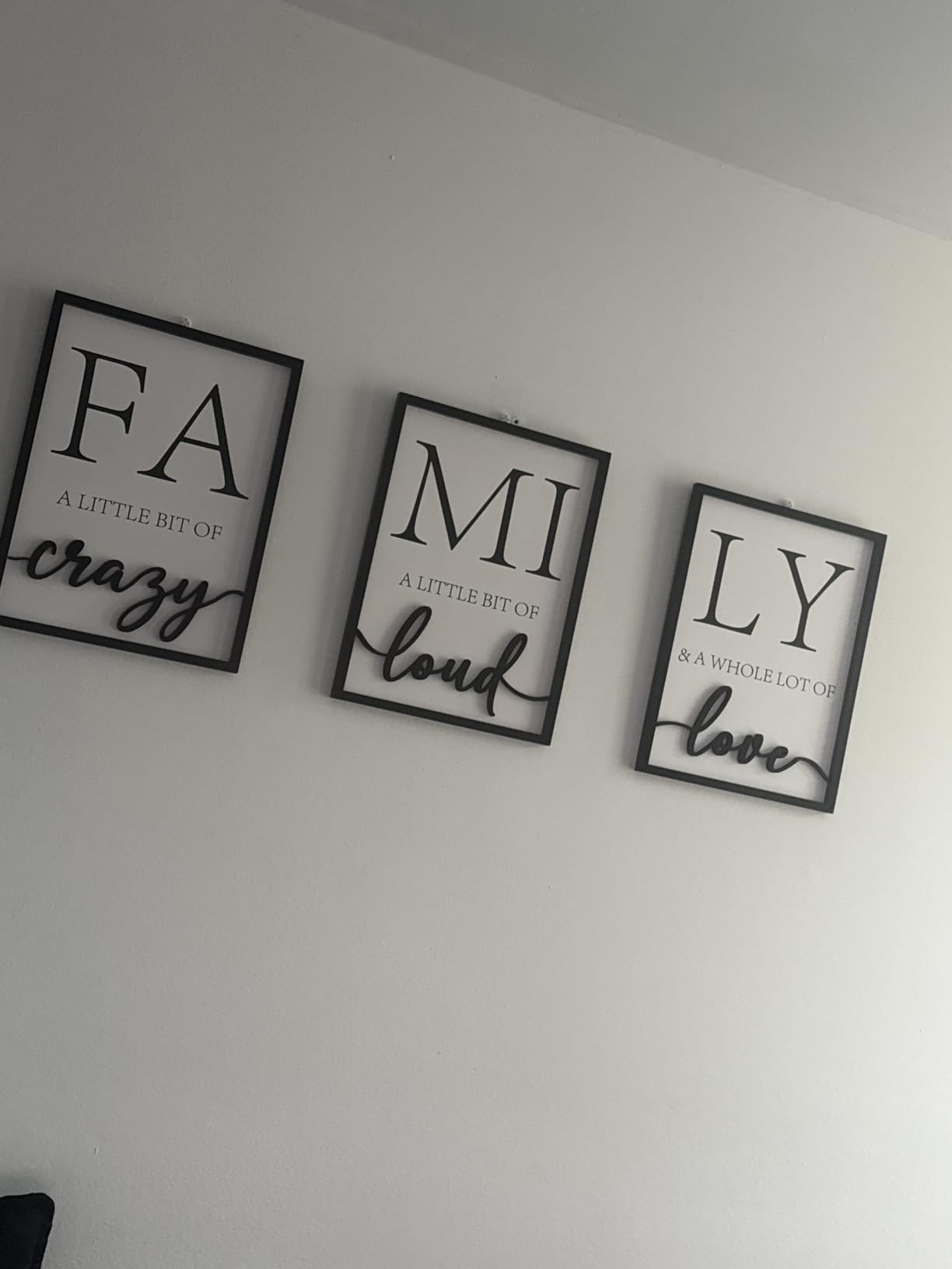 3D Wood Abstract Wall Art, Framed Black and White Wall Art, Modern Minimalist Black Wall Decor for Living Room Bedroom Bathroom Dining Room (Ready to Hang, 12x16 inches, Set of 3, Framed) customer photo 2