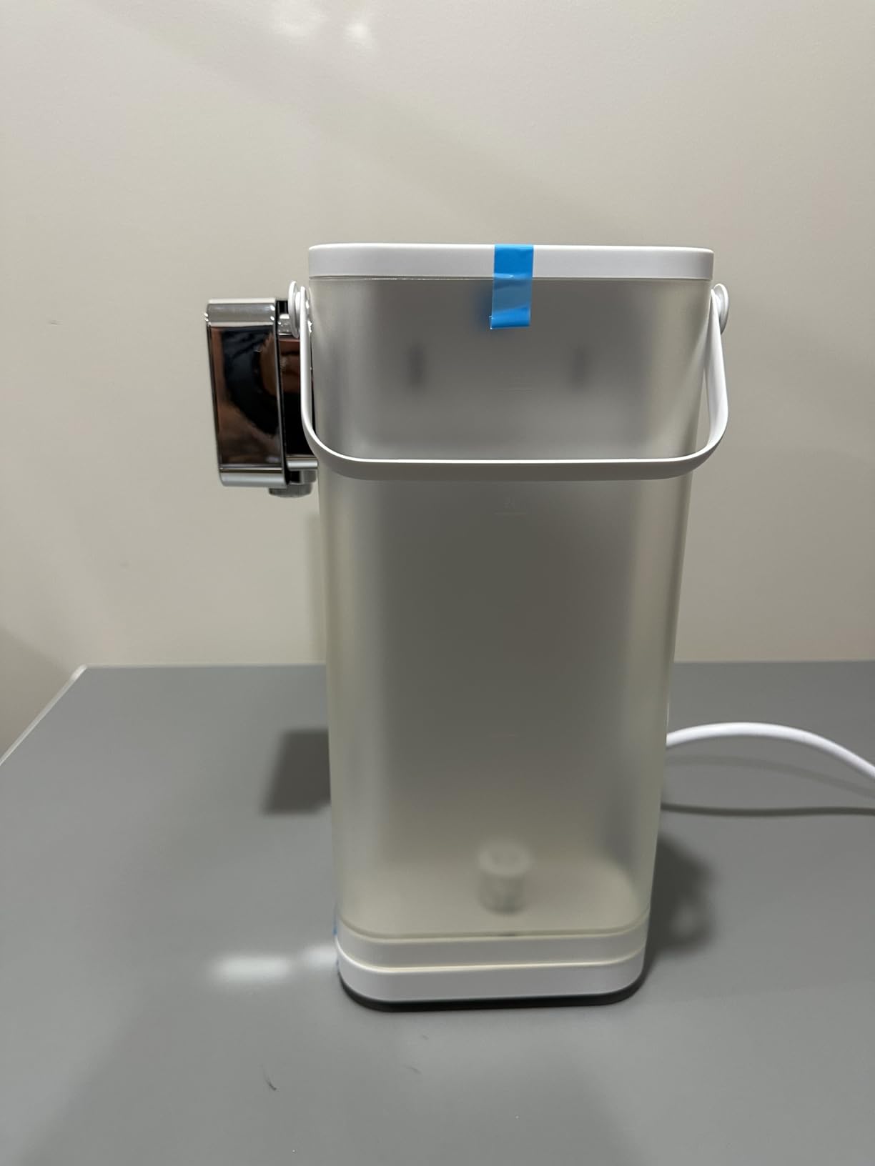 Brio SIMPL Countertop Water Dispenser, 3 Stage Water Filter & Adjustable Instant Hot Water | Easy Access Refillable 2.5L Tank | Tall 8.5