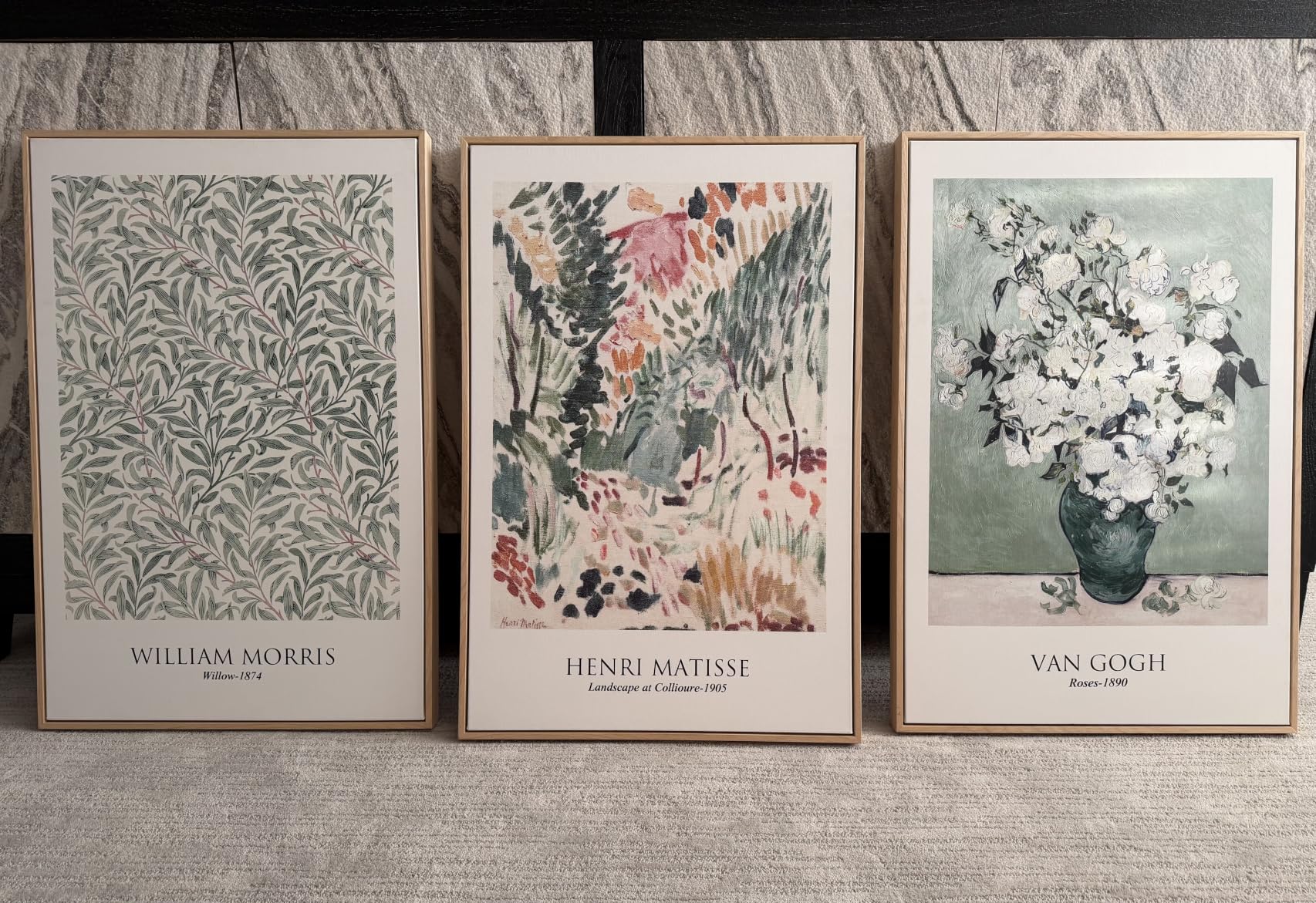 Framed Matisse Neutral Wall Art, Set of 4 Pieces Beige Wall Decor, Abstract Modern Minimalist Botanical Prints for Bathroom, Living Room, Dining Room, Bedroom, Home Office Decor 11x14 customer photo 1