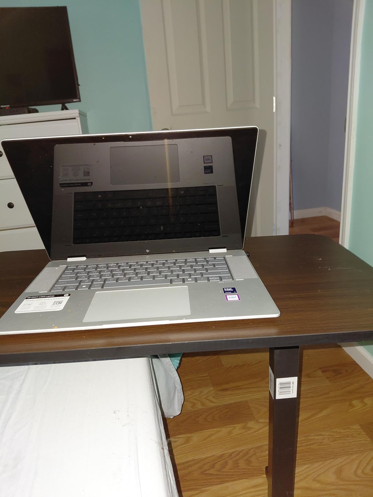 DR. DUNLEY Adjustable Overbed Table on Wheels - Height Adjustable from 30