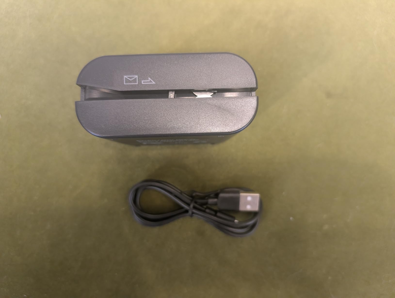 Rechargeable Electric Letter Opener - Automatic Envelope Opener, Portable Mail Slitter for Office & Home Use, Quick & Clean Cutting (Black) customer photo 1