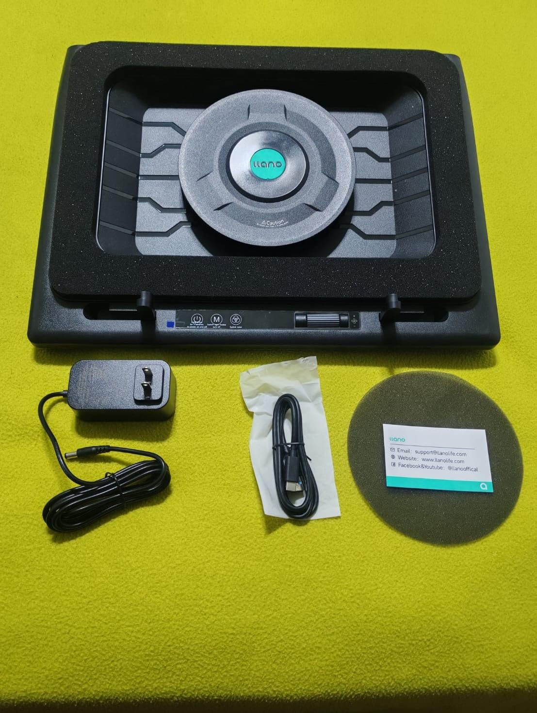 llano V12 Ultra Laptop Cooling Pad with Smart Software Control Laptop Fan | Laptop Stand RGB, 5.5