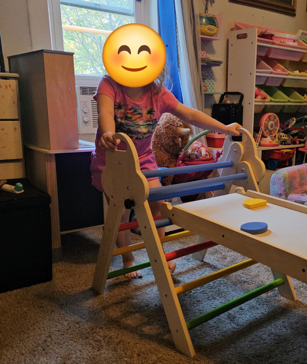 doowroodni Pikler Triangle Set 7in1 Toddler Climbing Toys Indoor Foldable Baby Climbing Toys Wooden Montessori Climbing Set with Arch, Ramp, Ladder for 1-3 Years, Jungle Gym for Kids customer photo 1