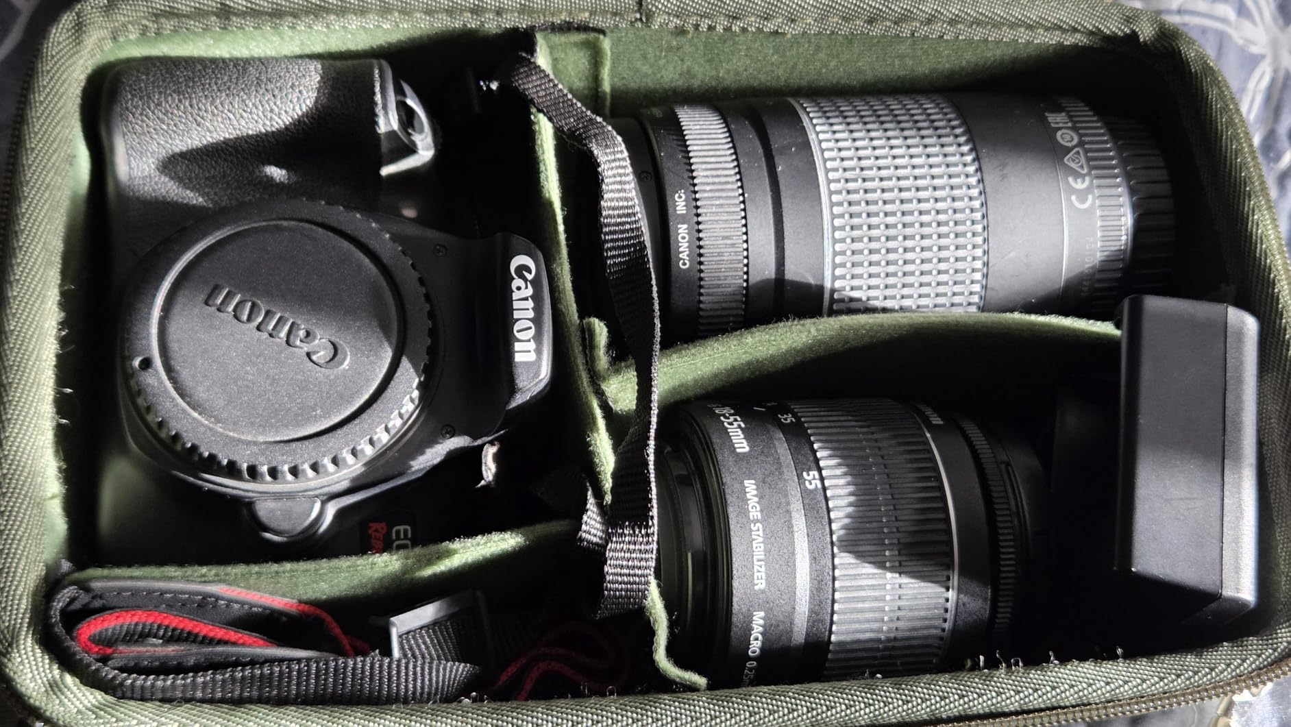 khanka Camera Case for Canon EOS Rebel R6V/T7/T100/T6/R50/R100/R5/R7/R8/R6 Mark II/SL3 DSLR Camera,Travel Carrying Case customer photo 1