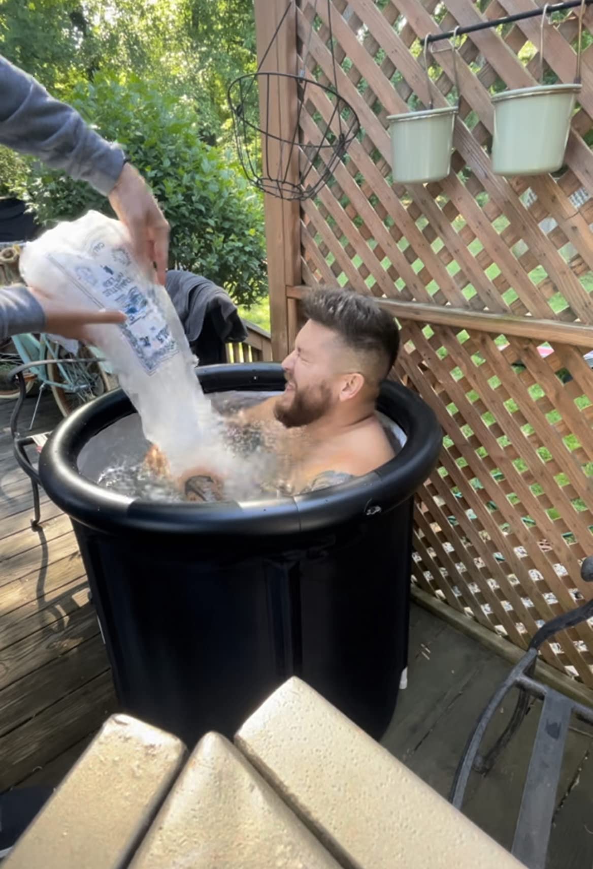 The Cold Pod Cold Plunge Tub: 85 Gal Round Tub with Full-Wrap UV-Reflective Insulation Cover Bundle for Indoor & Outdoors Use - Portable Ice Bath Tub for Athletes&Crossfitters &Wim Hof Enthusiasts customer photo 2