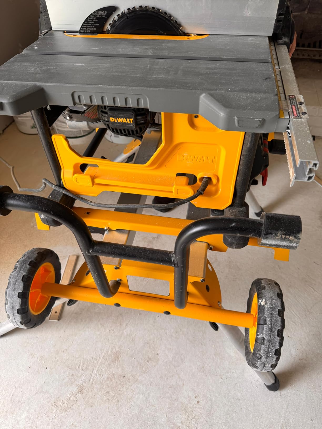 deawater DW7440RS Rolling Table Saw Stand - Portable, Heavy Duty & Compact - Easy Transport, Compatible with DEWALT DW744, DW745, and Other Table Saws customer photo 1