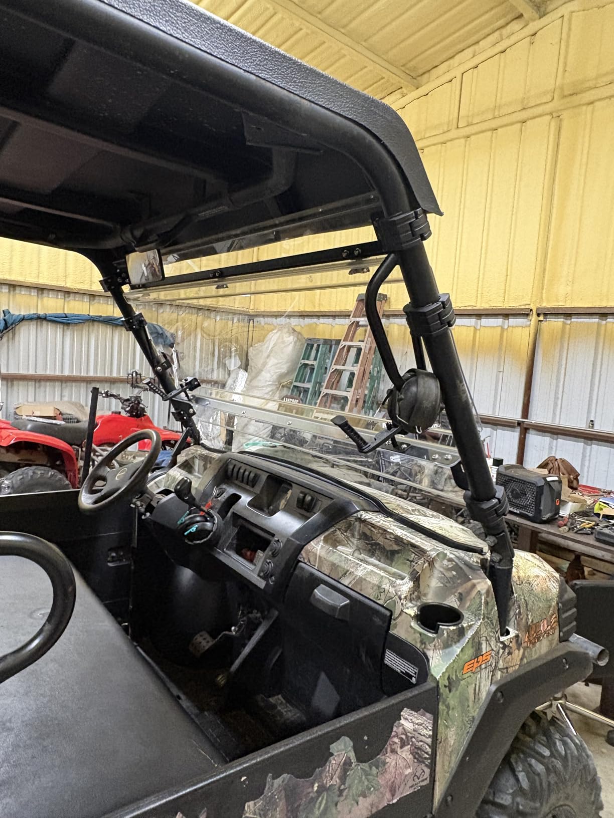 KEMIMOTO 3-in-1 UTV Flip Windshield Scratch-Resistant Hard-Coated, Clear | Compatible with Mule Pro FXT FX DX DXT 2015-2026, Works with most soft and hard tops, 1/4