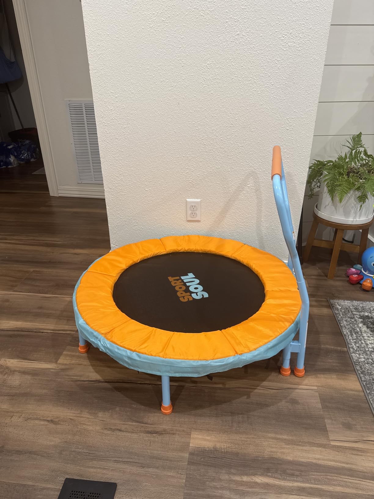 Mini Trampoline for Kids 3-6 with Super Safe Foam Handle Bar | 3ft Toddler Trampoline Indoor with No-Gap Cover for Indoor and Outdoor customer photo 1