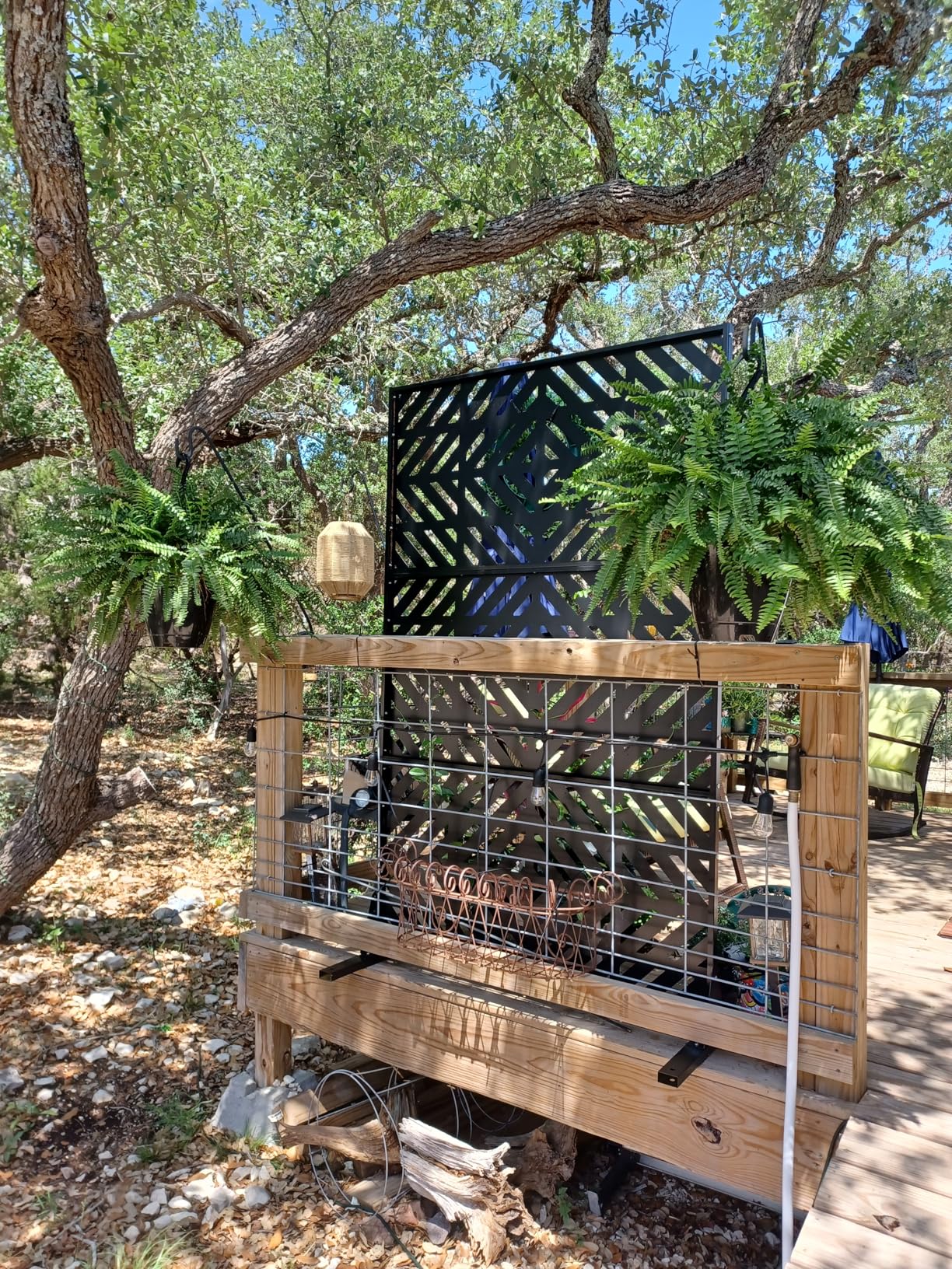 Metal Privacy Screen for Outdoor Freestanding 72