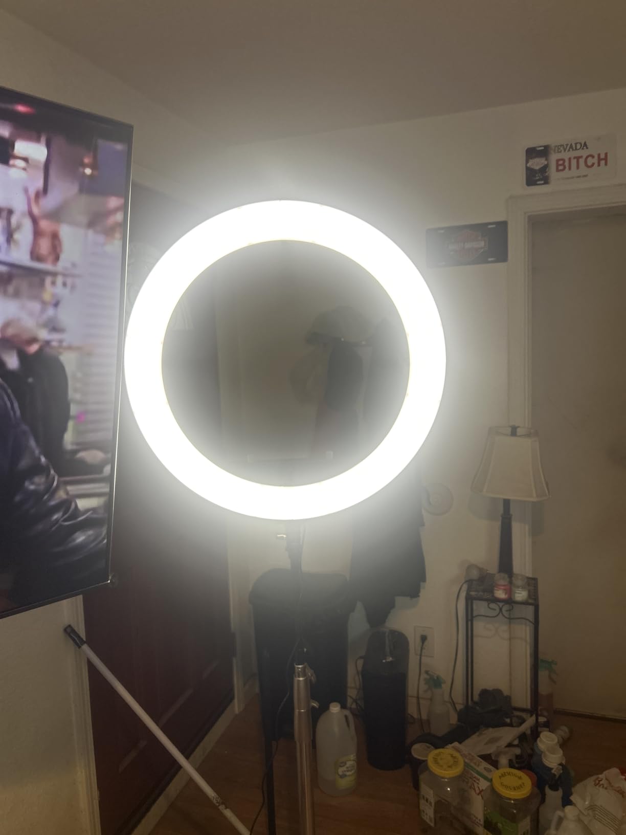 25inch 75W 3000K-6600K Dimmable Bi-Color LED Large Ring Light with Stainless Steel Heavy Duty Photography Light Stand, Soft Tube for Makeup, Selfie, YouTube, Eyebrow, Tattoo, Beauty, Eyelash customer photo 1
