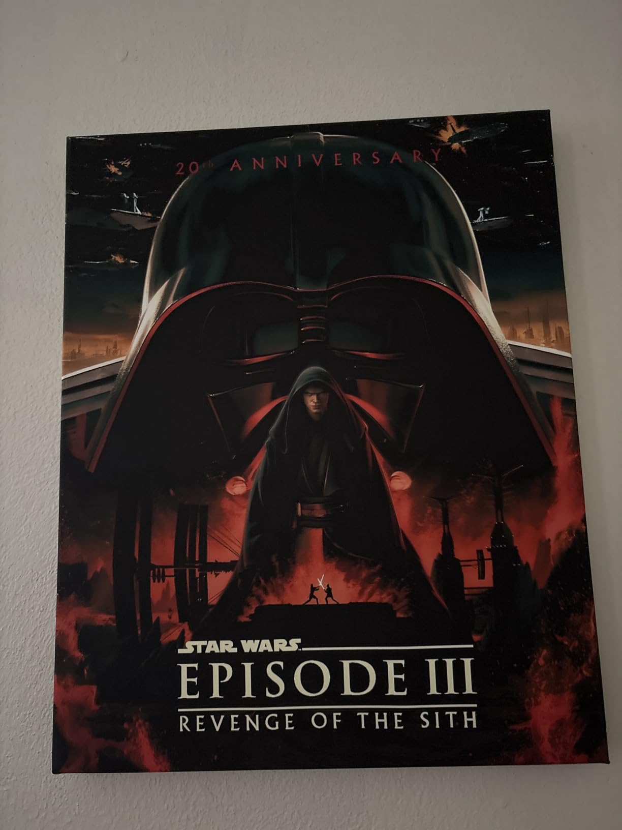 Star Wars Canvas Wall Art, The Empire Strikes Back Retro Movie Poster Print, Framed Sci-Fi Wall Aesthetic Decor for Bedroom, Game Room, Movie Theater or Home Theater Room 11x14inch customer photo 1