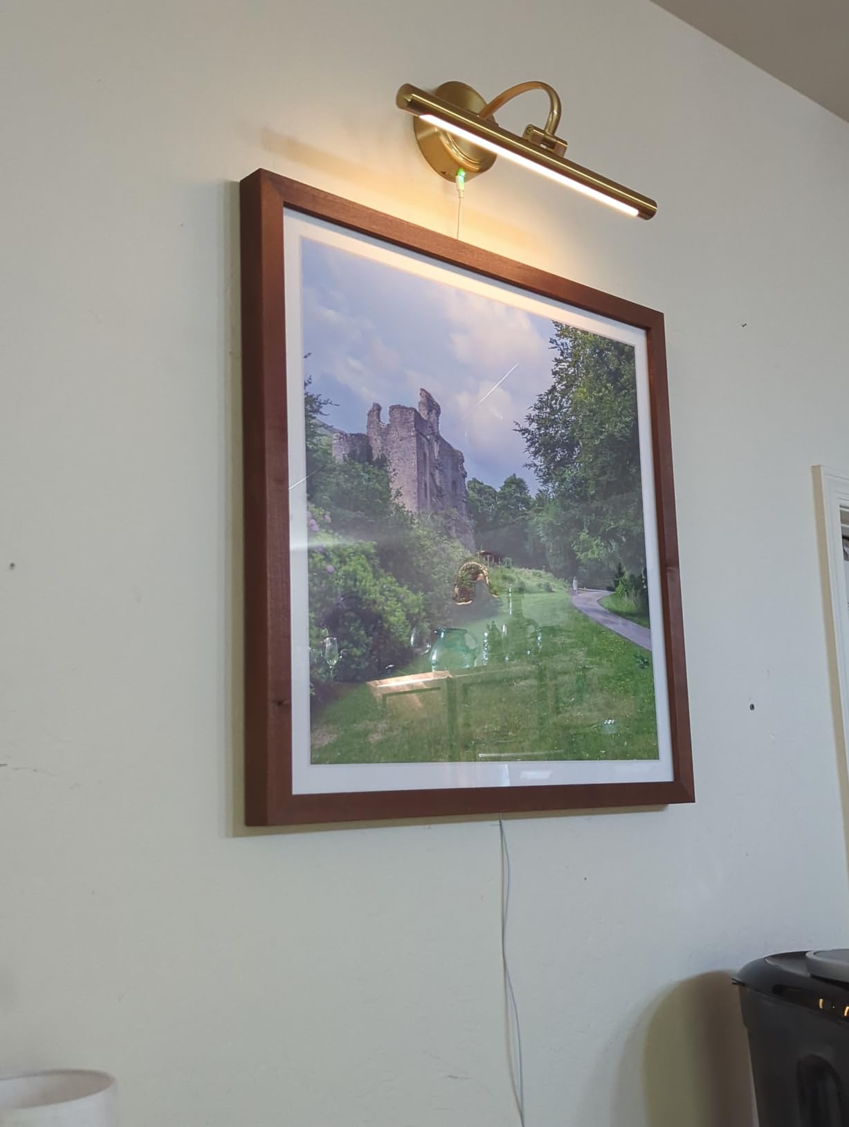 Picture Light for Wall, Dimmable Battery Operated Art Light, Picture Frame Light with Remote & Timer, Cordless Wall Sconce with 3 Colors Temperature for Pantings, Photo Gallery(Brass, 23.6inch) customer photo 1