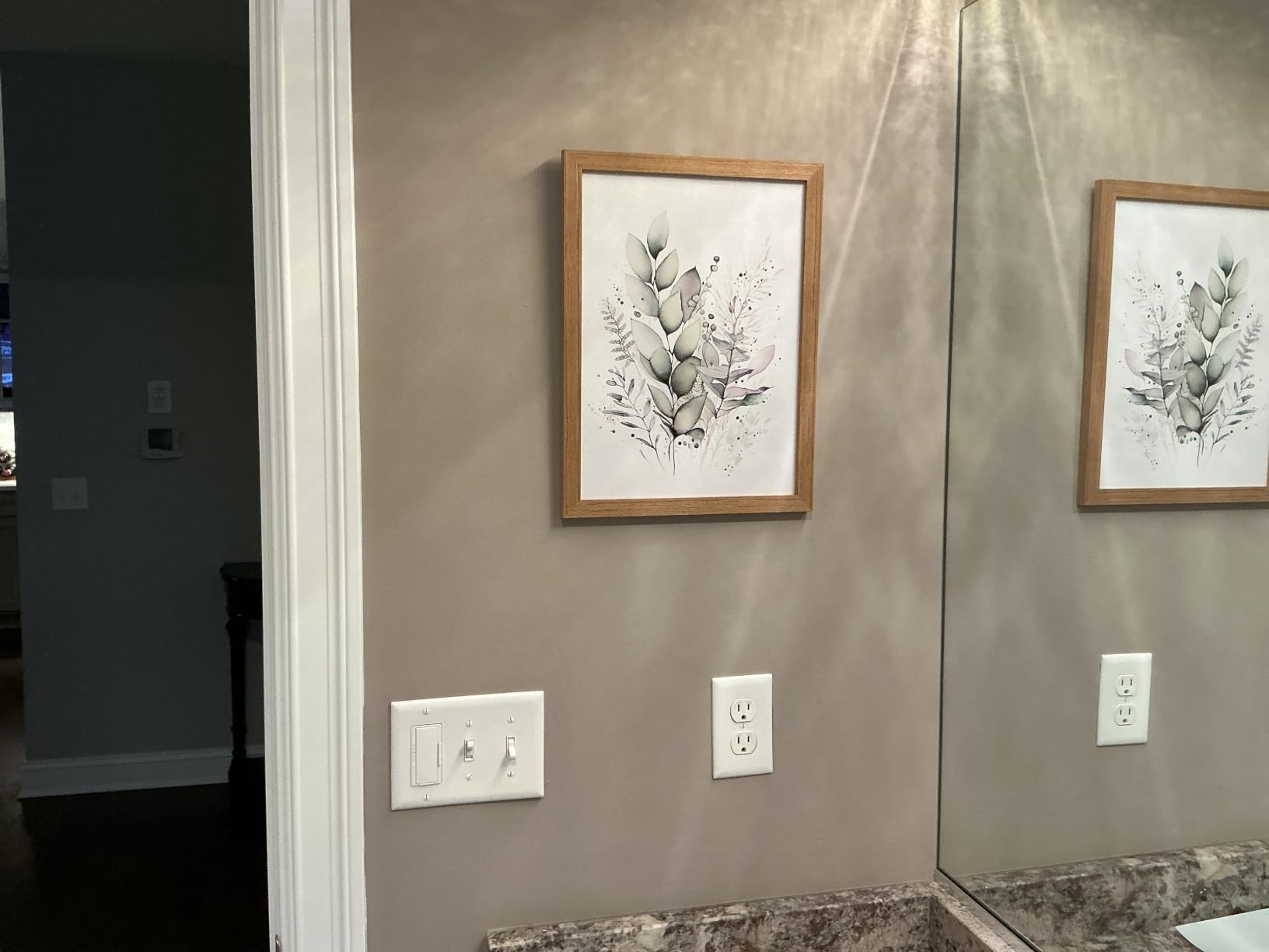 WRFON Framed Botanical Canvas Wall Art Set of 3, Watercolor Floral Prints, Framed Flower Wall Decor for Bedroom Bathroom Living Room, 12x16 Inch Each customer photo 1