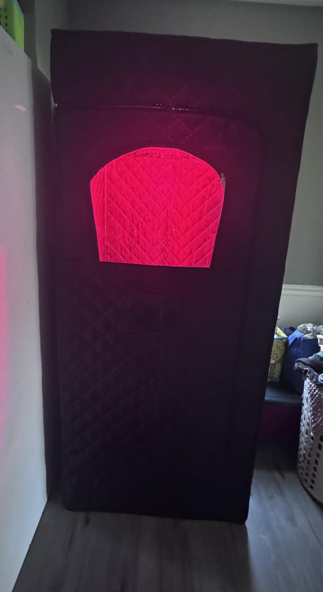 Infrared Sauna Box, Portable Sauna with 660nm Red Light Therapy & 850nm, 5-Layer Waterproof, 3L 1300W Steamer, Folding Chair (2 Person Sauna Box) customer photo 2