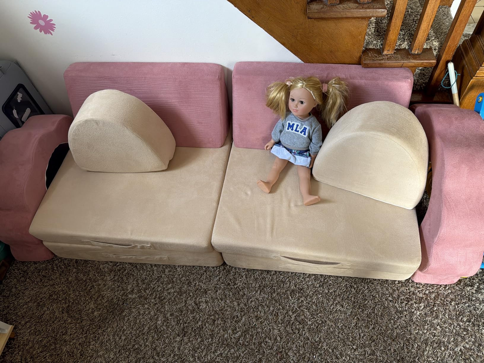 LOAOL Kids Couch 10PCS, Modular Kids Play Couch (Medium Size) | Multifunctional Foam Toddler Sofa, Imaginative Convertible Play Sofa for Playroom, Removable & Washable Cover customer photo 1