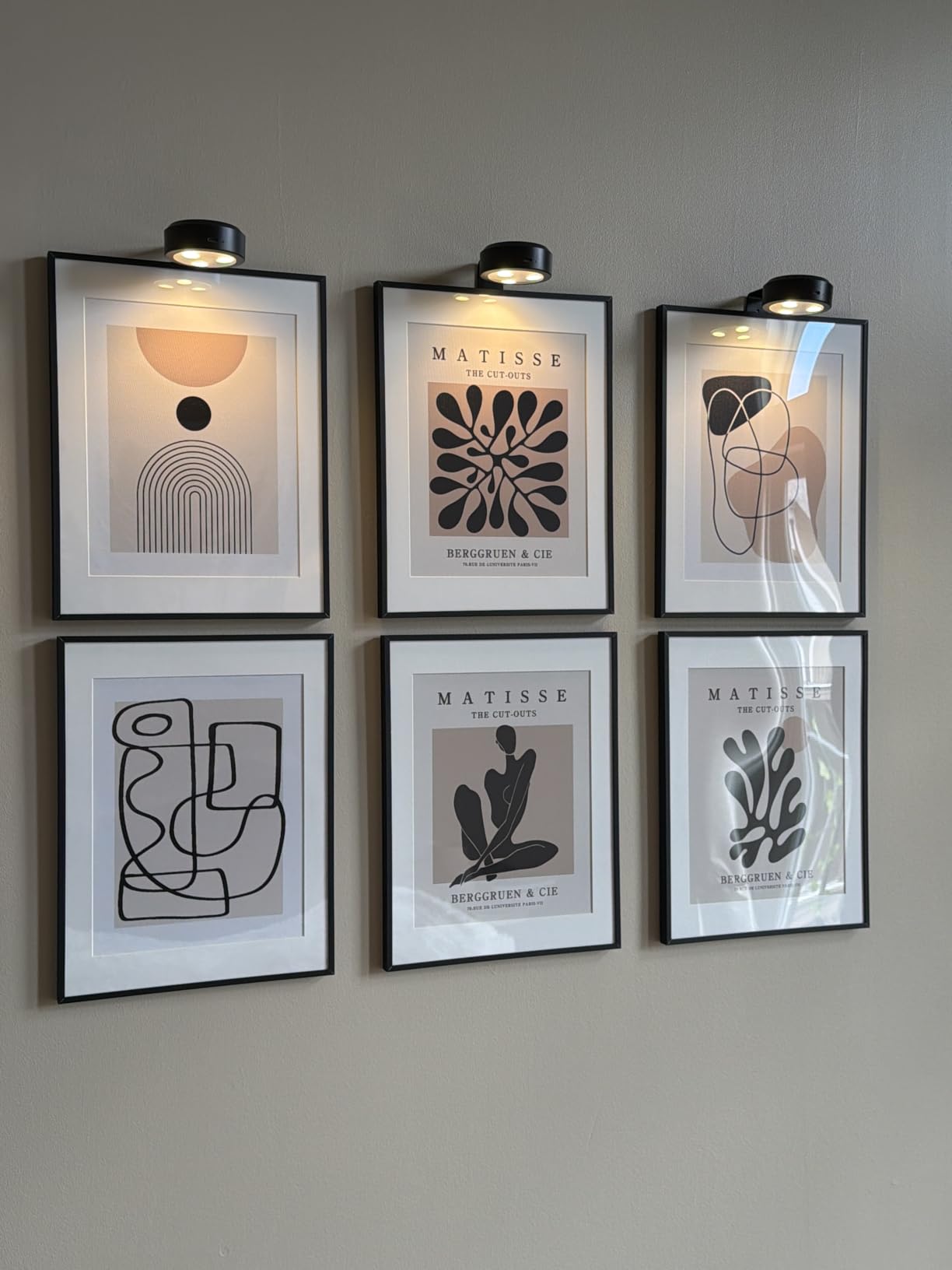 Framed Coastal Wall Art for Living Room, 6 Piece Neutral Black Beige Modern Abstract Prints Artwork, Ocean Coral and Beach Tree Ring Pictures for Bedroom Dining Room Bathroom Wall Decor 11x14 In customer photo 2