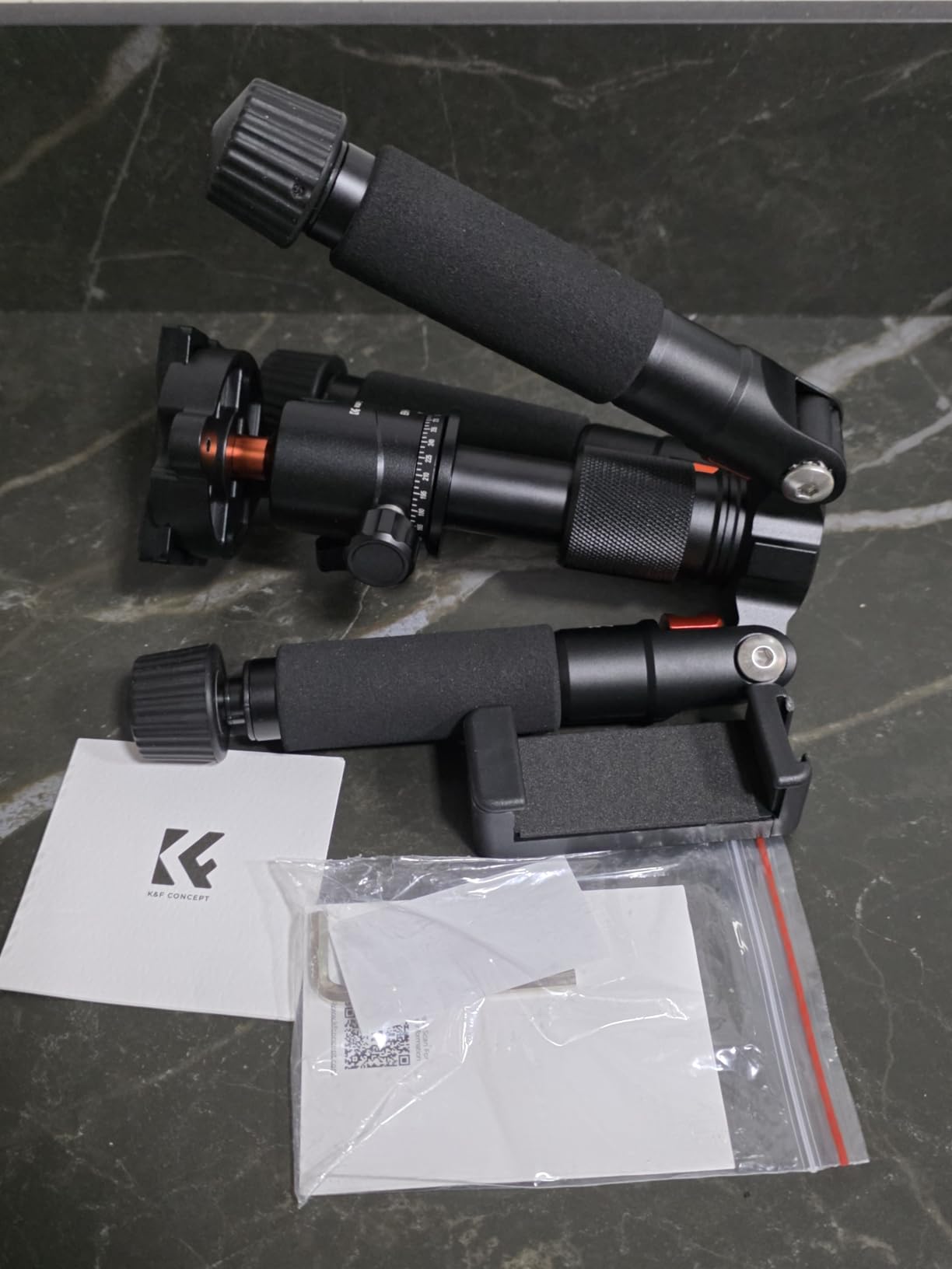 K&F CONCEPT 21.6'' Mini Desk Tripod | Ball Head, Load up to 13.22 lbs/6 KG, 1/4 inch Quick Shoe Plate, Phone Holder, For DSLR Camera Phone S225A0+BH-25L customer photo 1